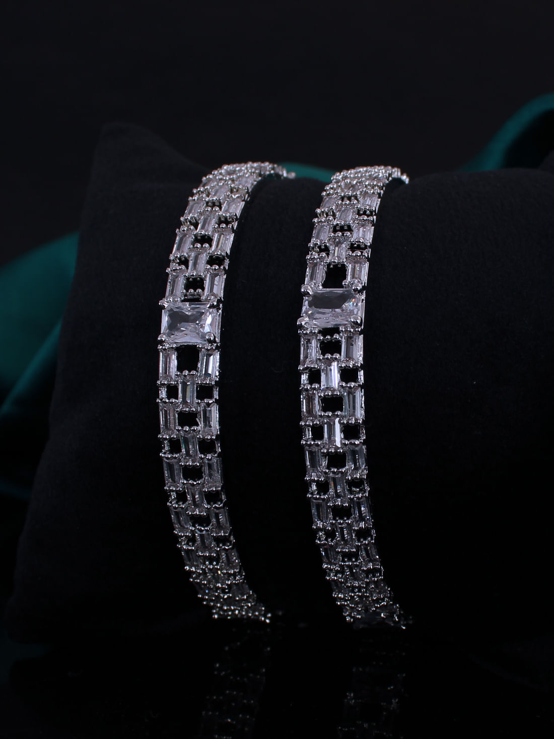 Silver American Diamond Bangles