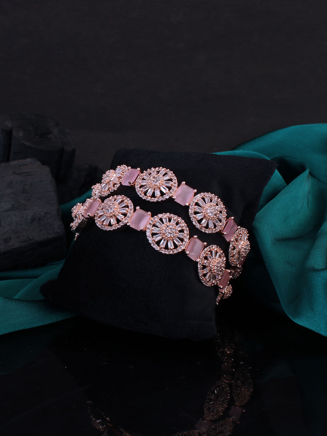 Rose Gold American Diamond Bangles