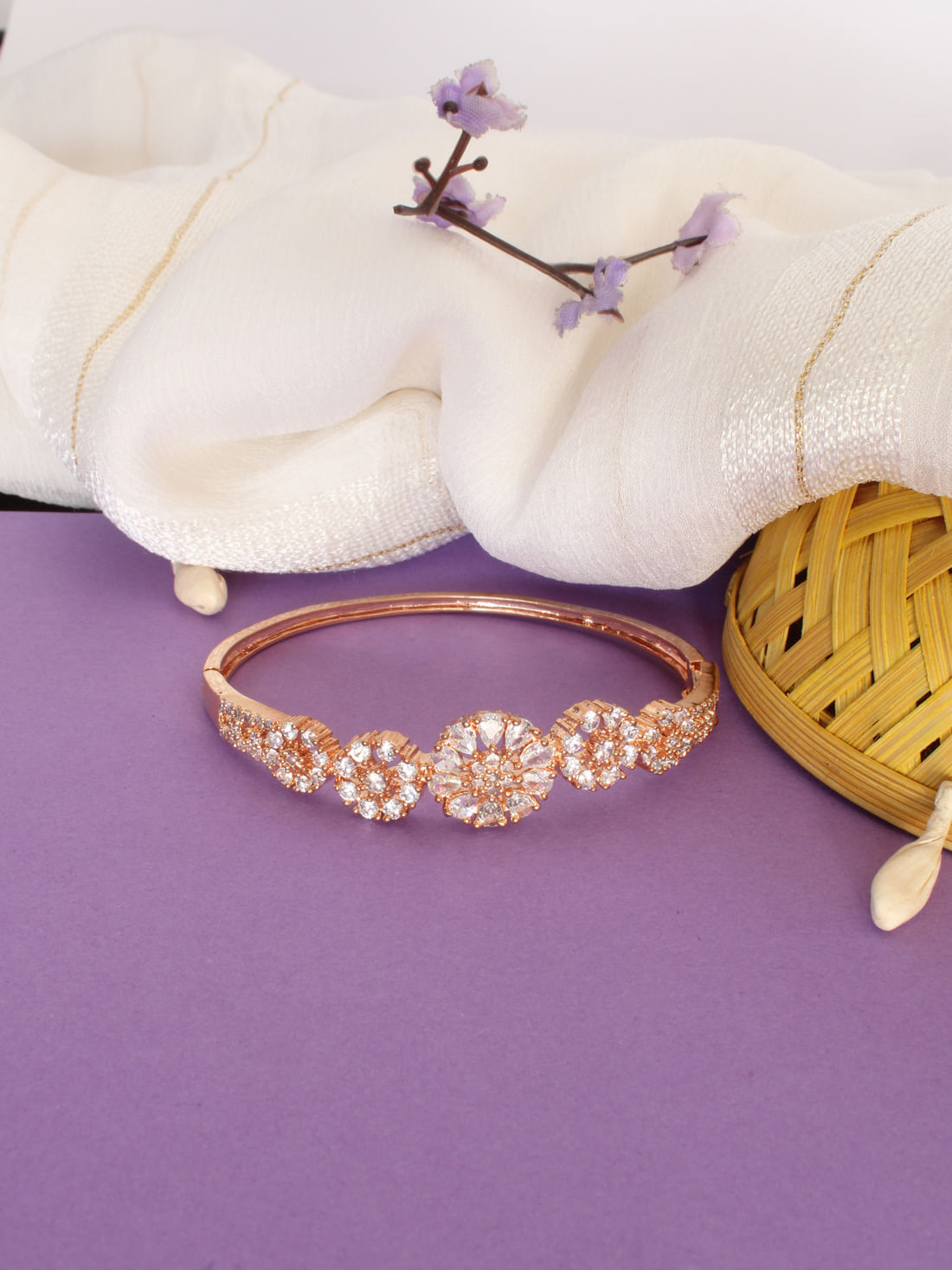 Rose Gold American Diamond Bracelet