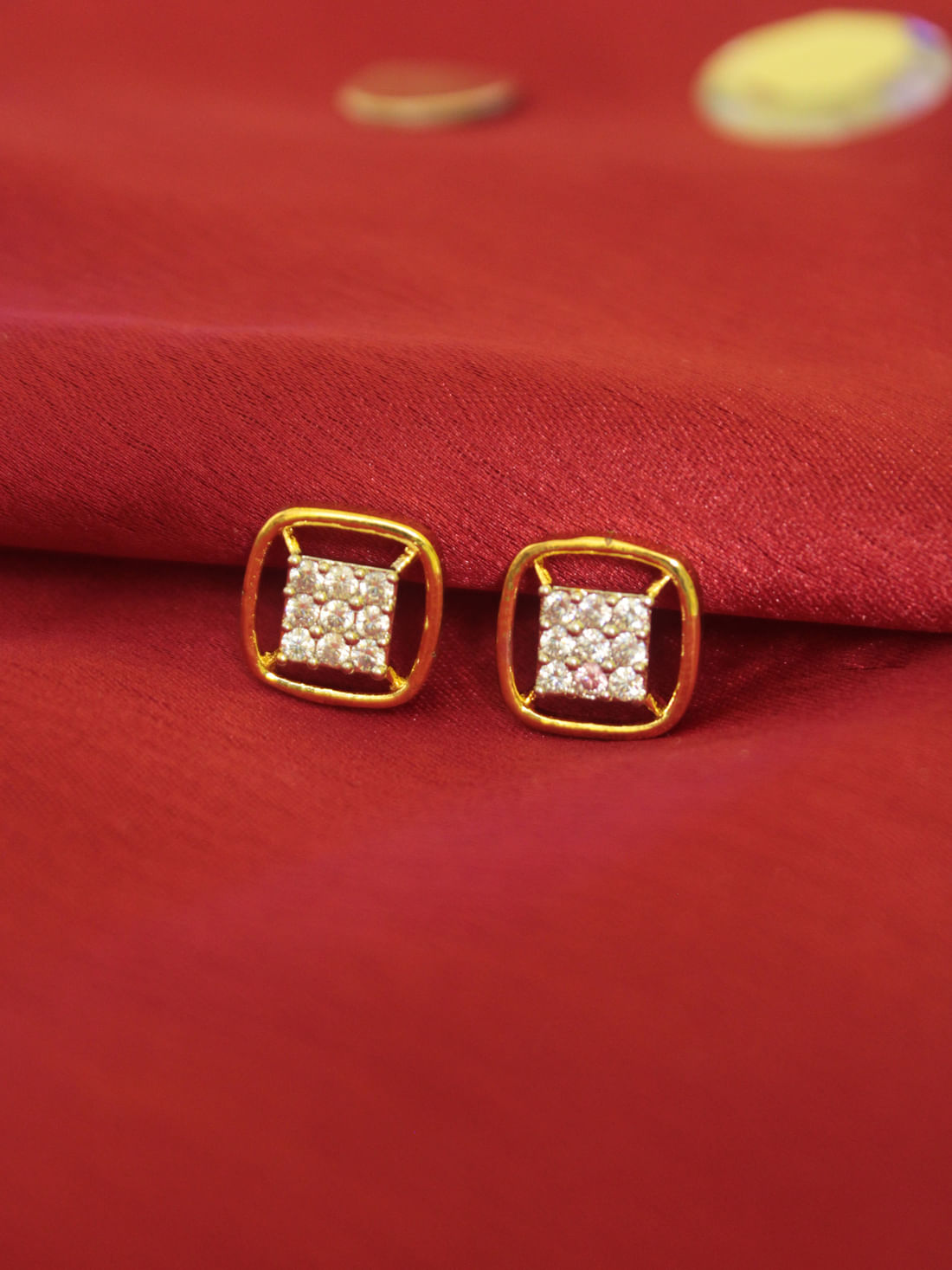 Gold Color American Diamond Earring