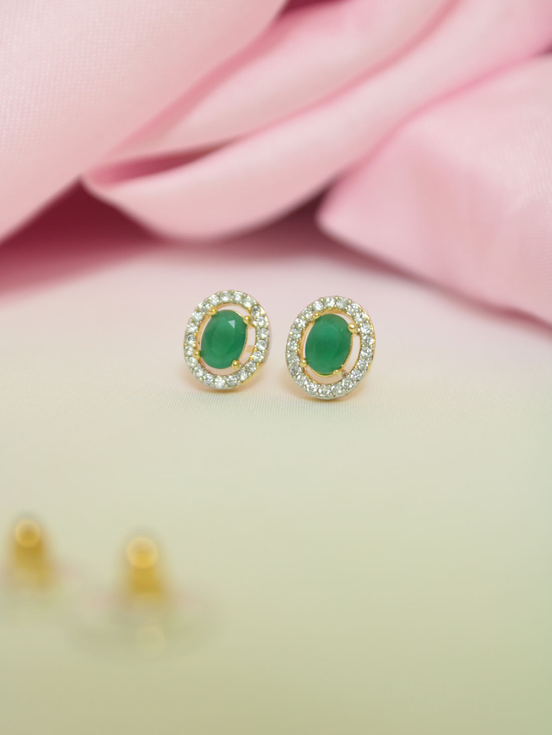 Gold Color American Diamond Earring