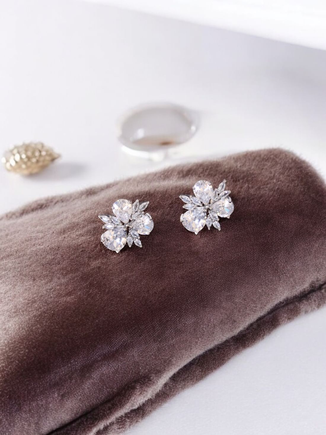 Silver Color American Diamond Earring