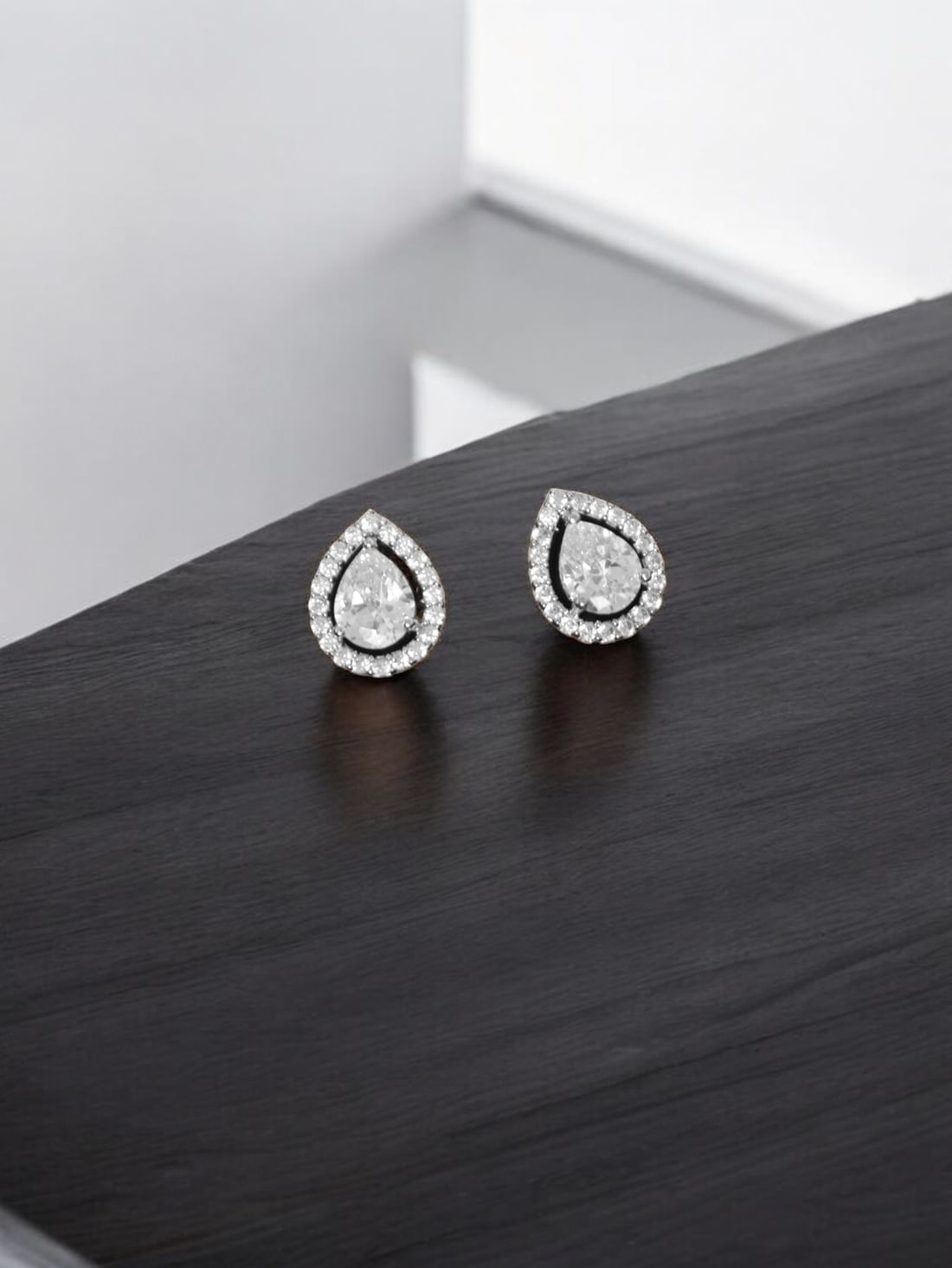 Silver Color American Diamond Earring