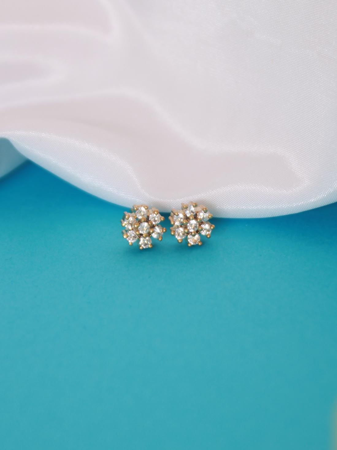 Gold Color American Diamond Earring