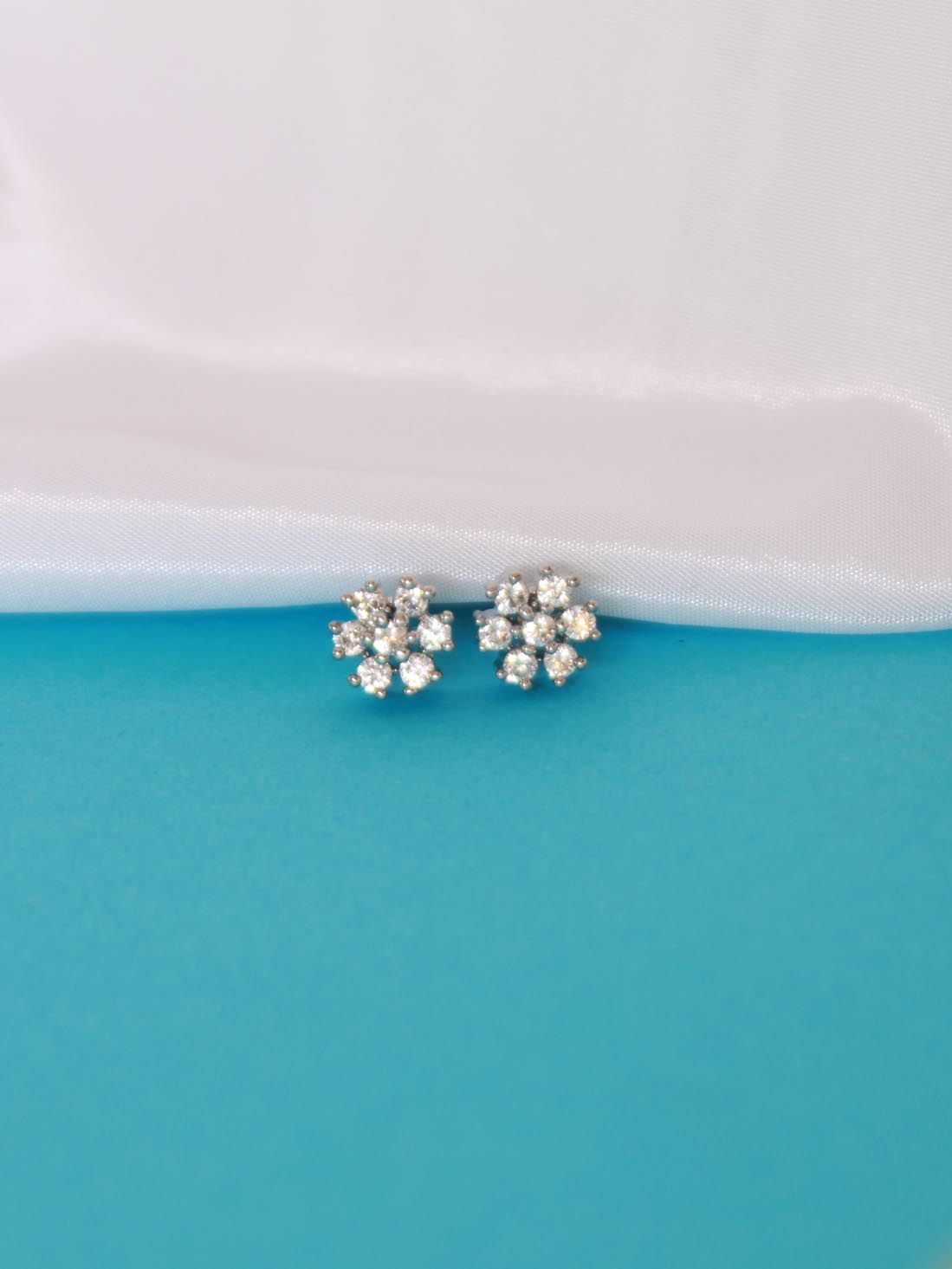 Silver Color American Diamond Earring