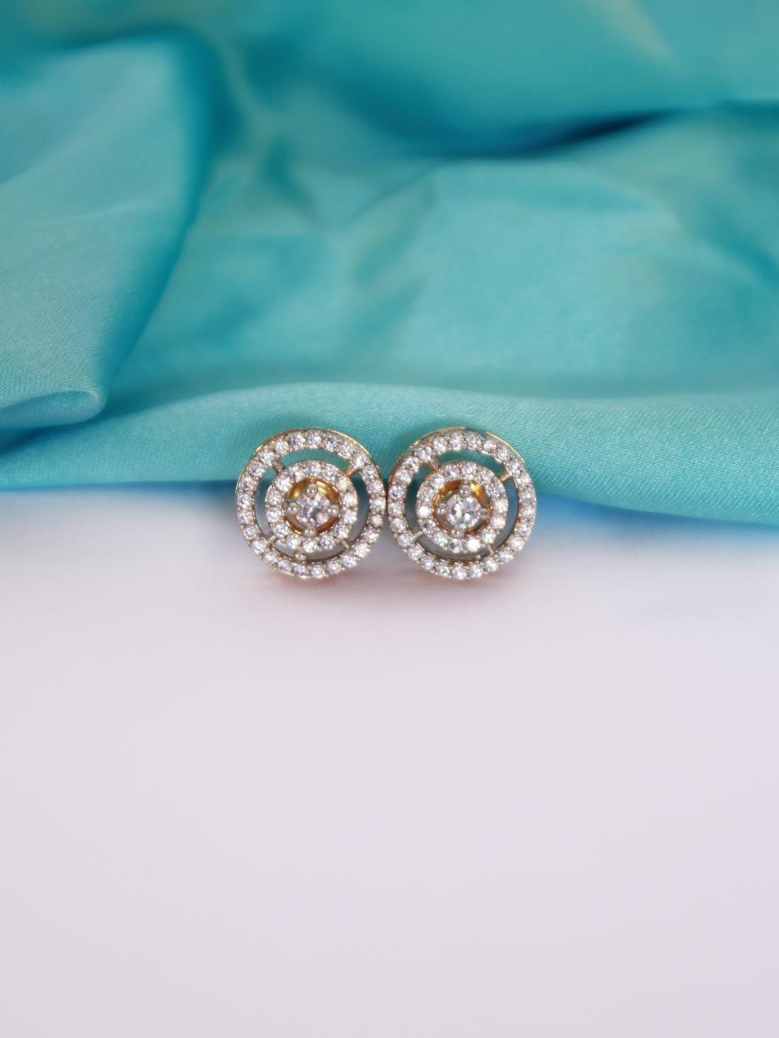 Gold Color American Diamond Earring