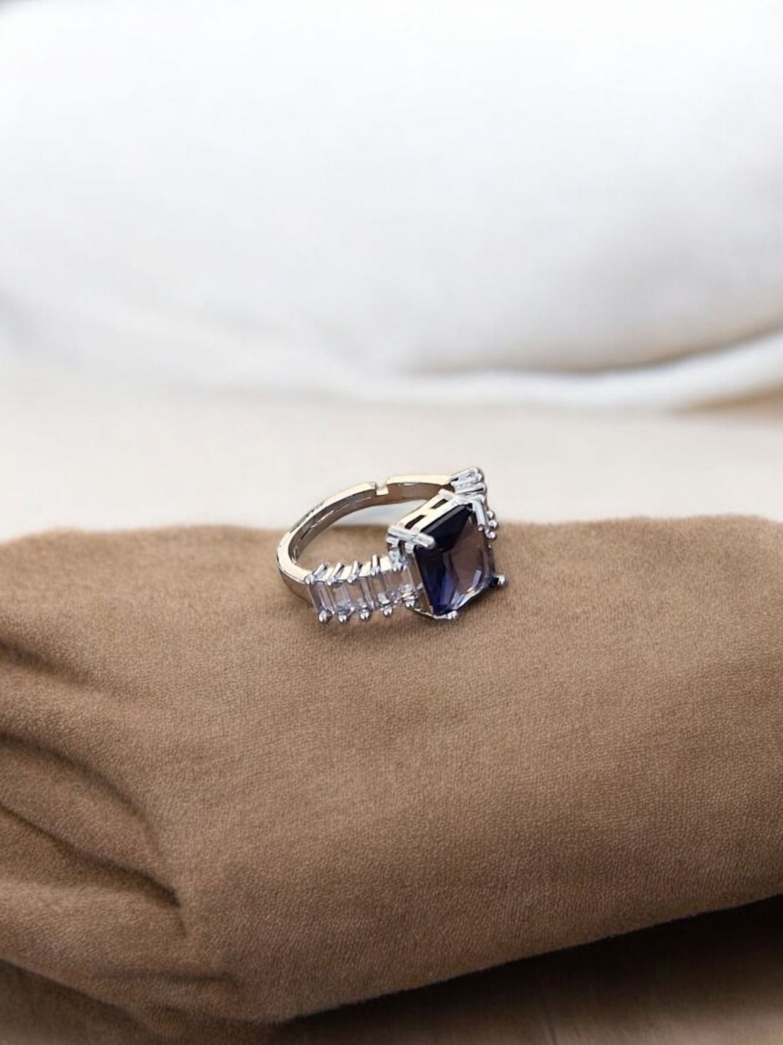 Purple Color American Diamond Ring