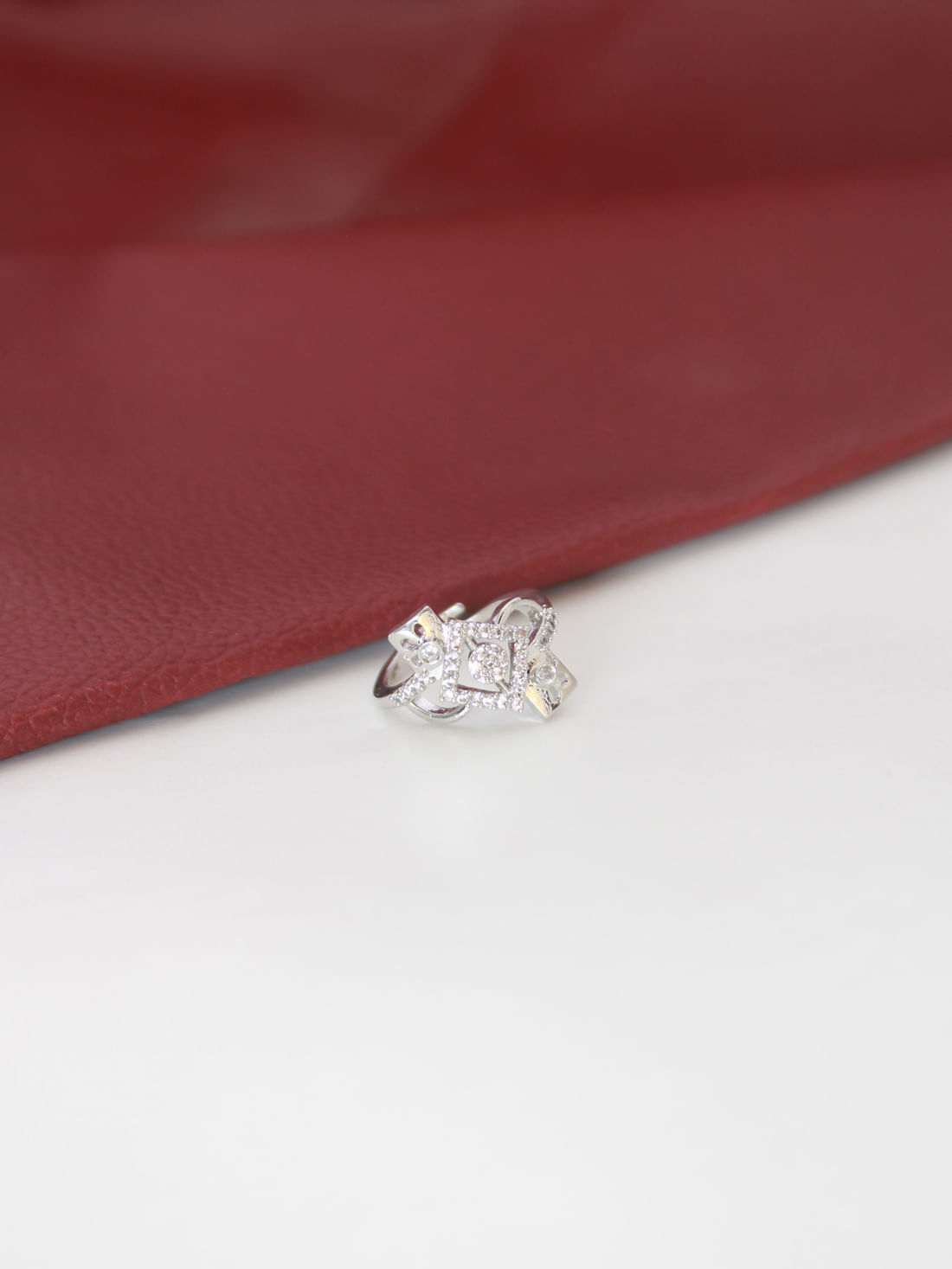 Silver Color American Diamond Ring