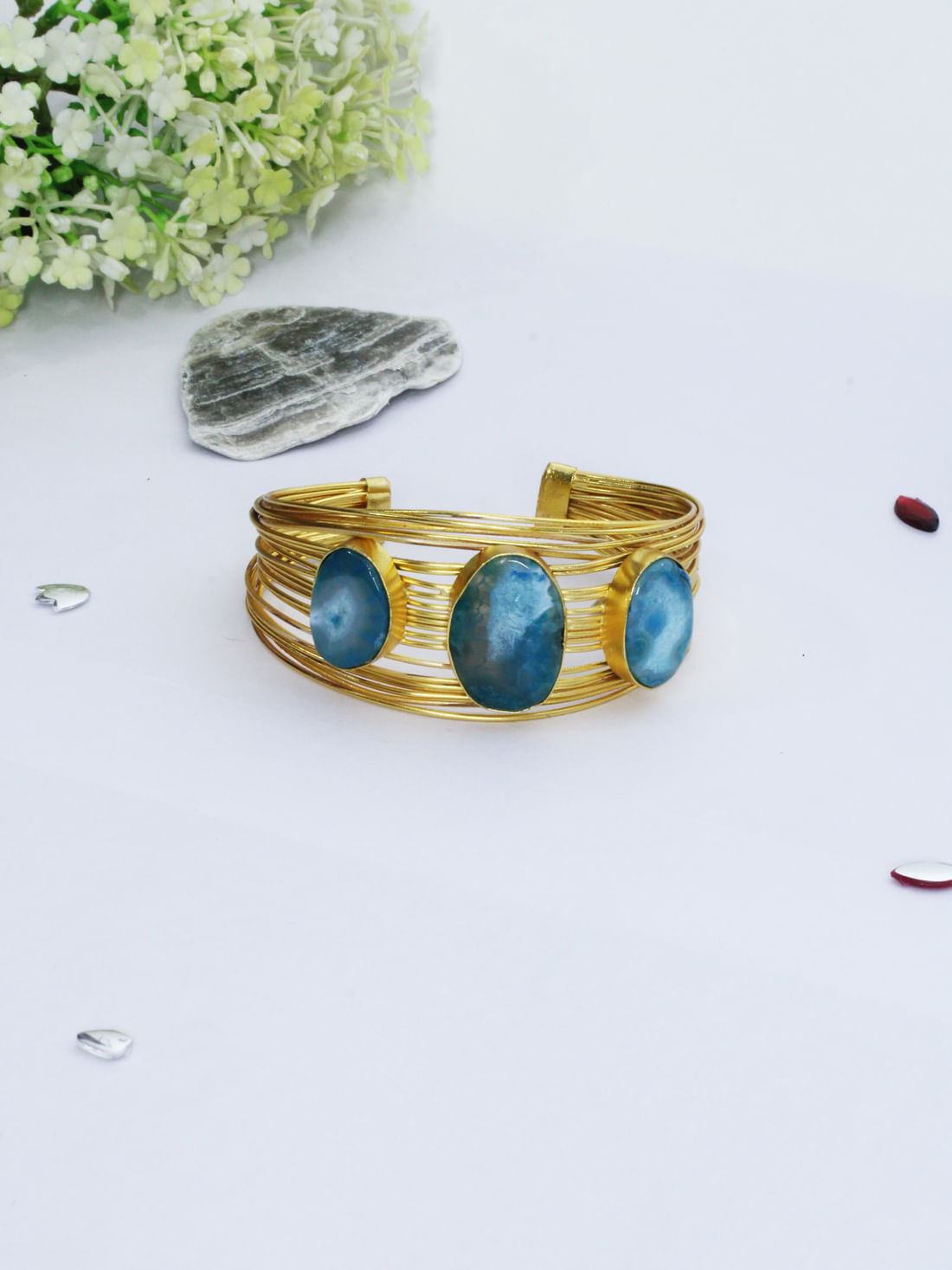 Blue Color Druzy Bracelet