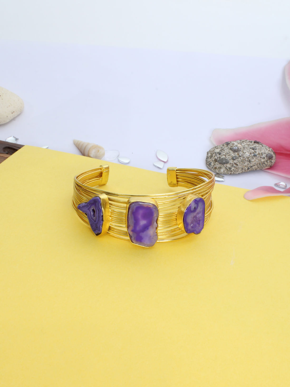 Purple Color Druzy Bracelet