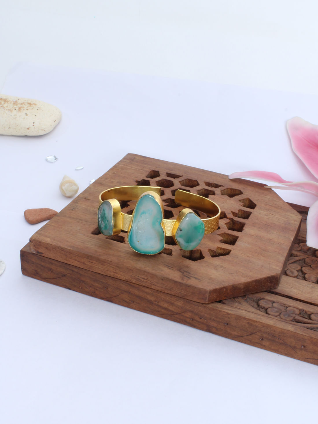 Green Color Druzy Bracelet