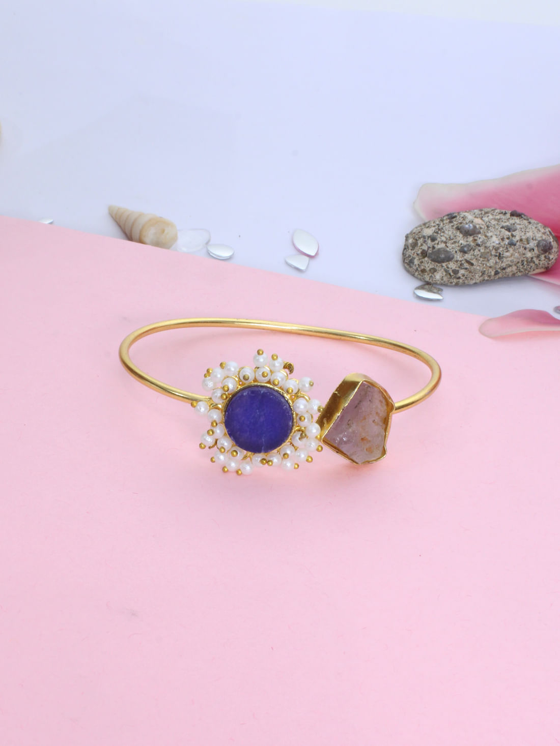Blue Color Druzy Bracelet
