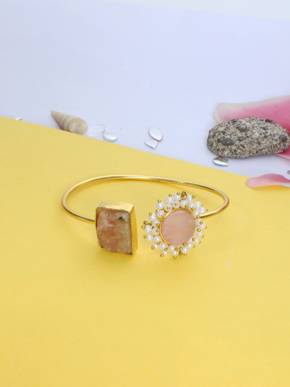 Light Pink Color Druzy Bracelet