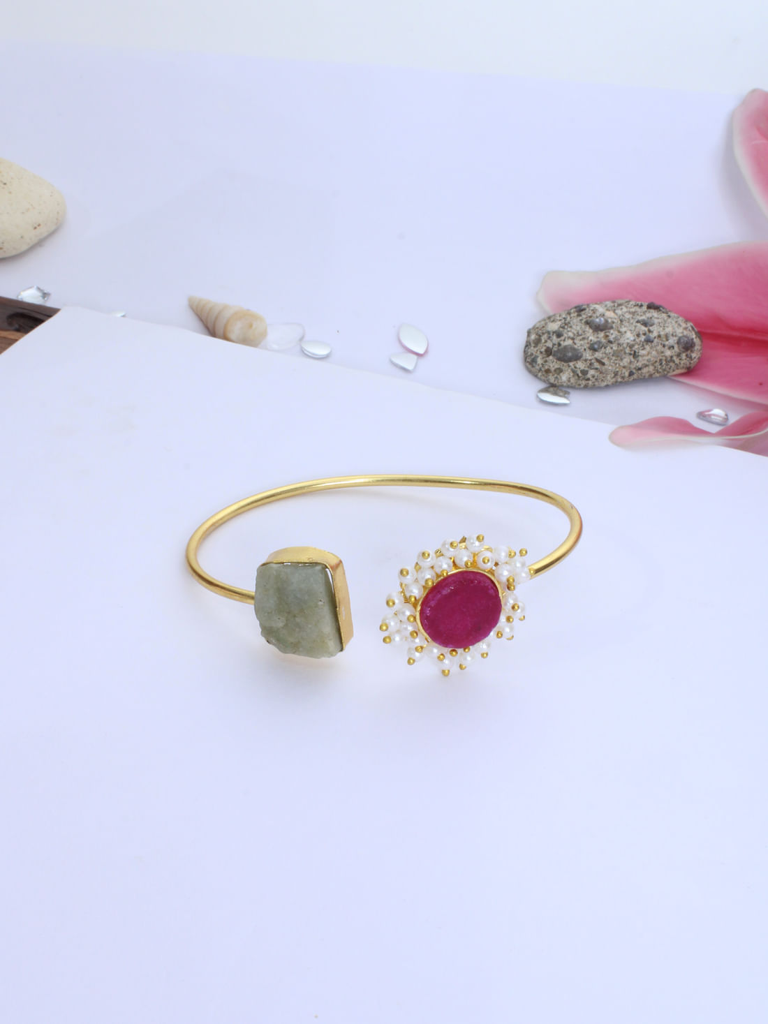 Pink Color Druzy Bracelet