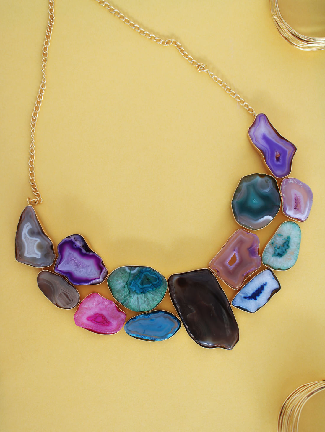 Multi Color Druzy Necklace Set