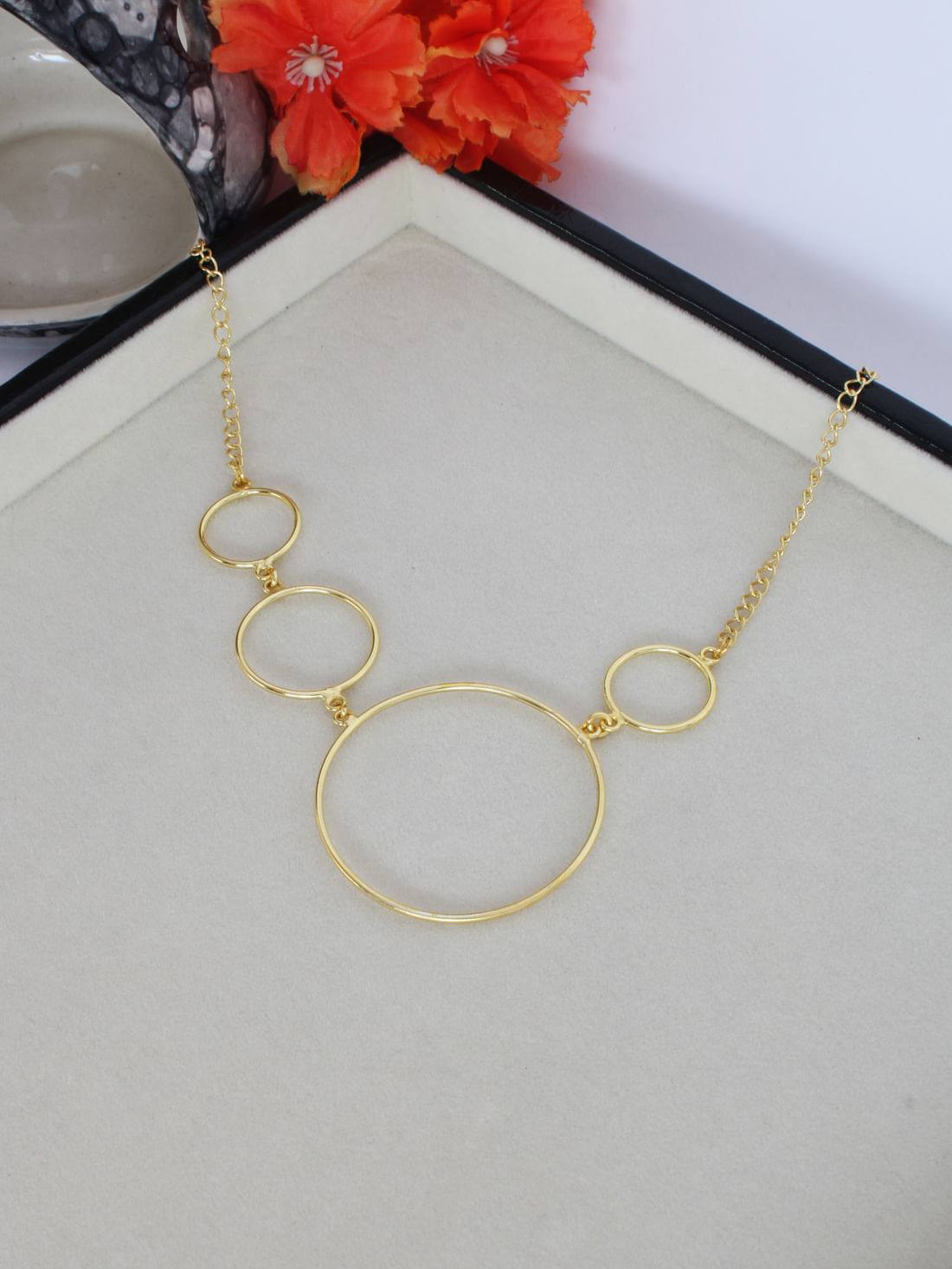 Golden Color Druzy Necklace