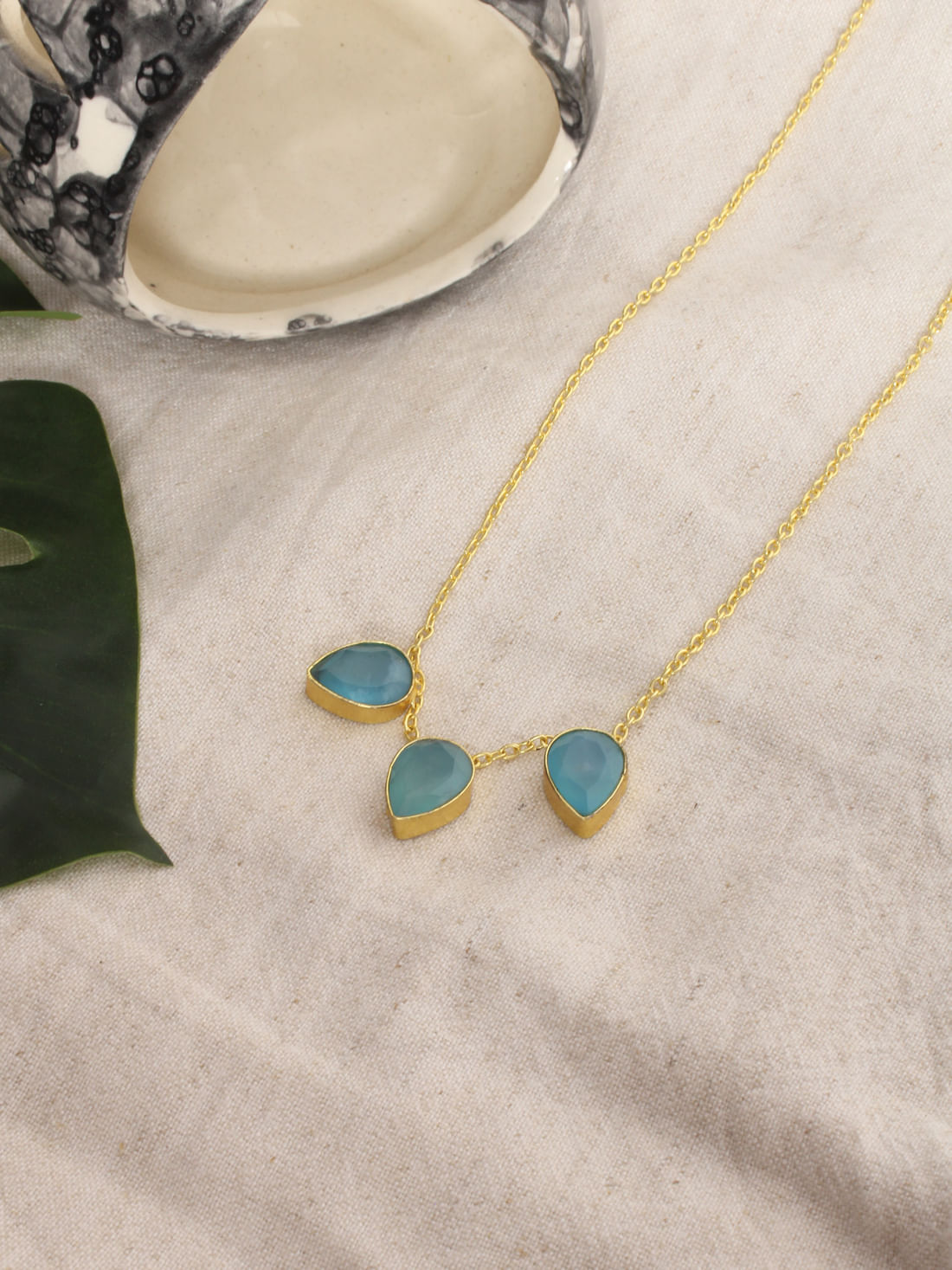 Blue Color Druzy Necklace