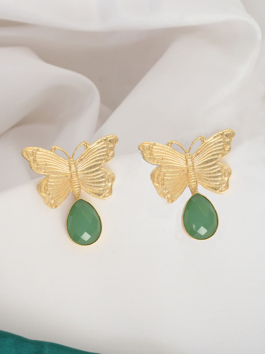 Green Color Butterfly Earring