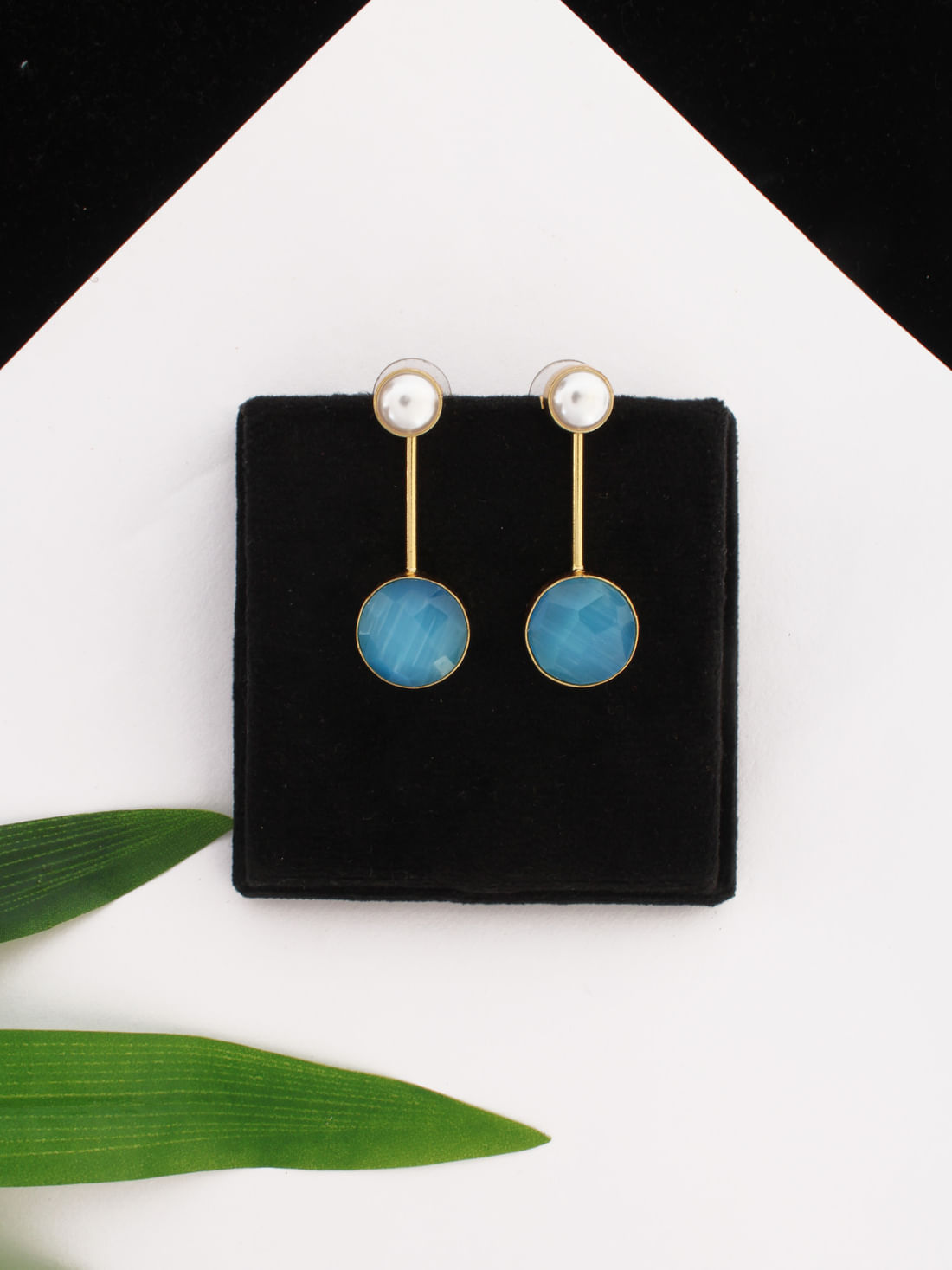 Blue Color Monalisa Earring