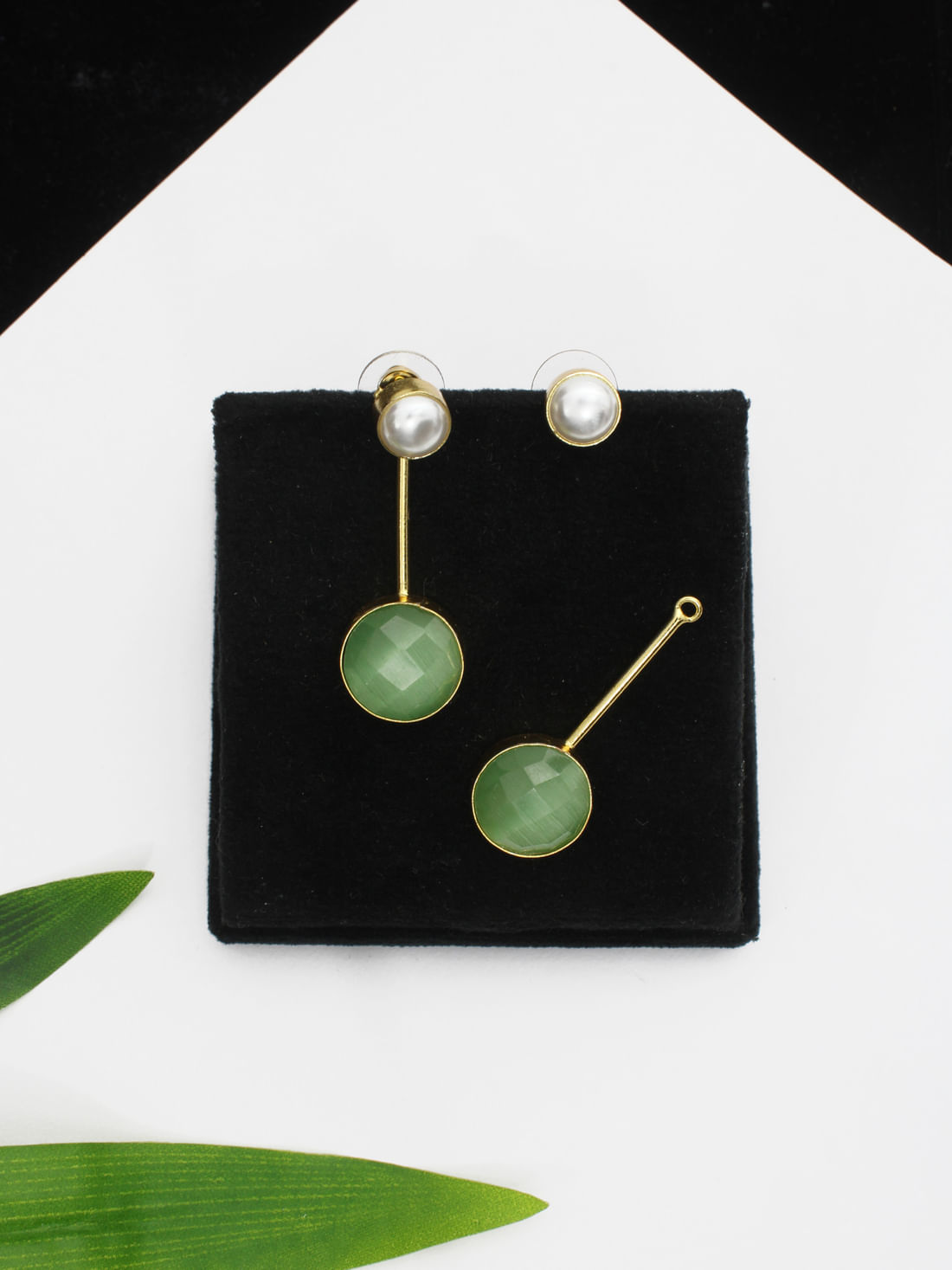 Green Color Monalisa Earring