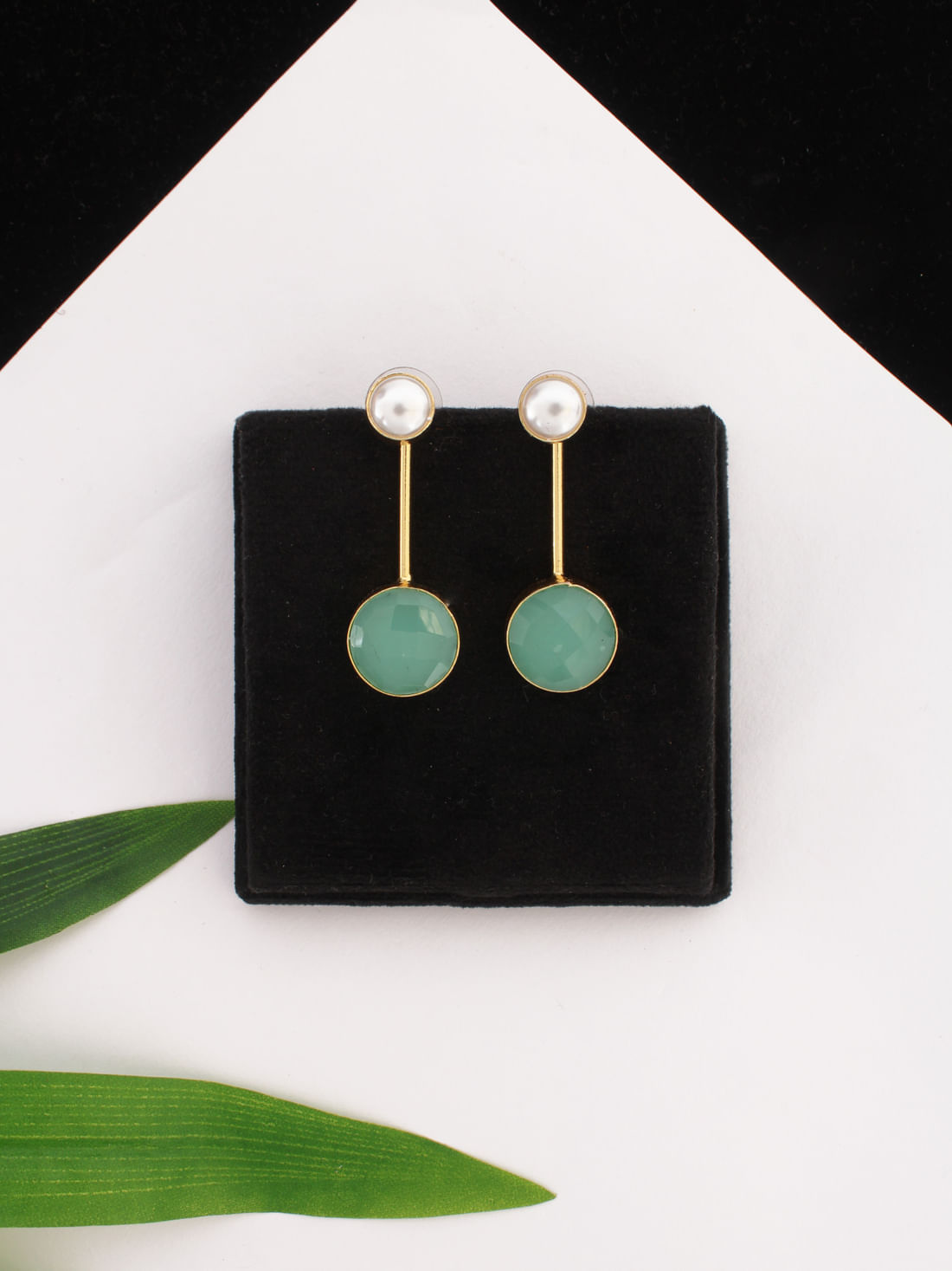 Light Green Color Monalisa Earring