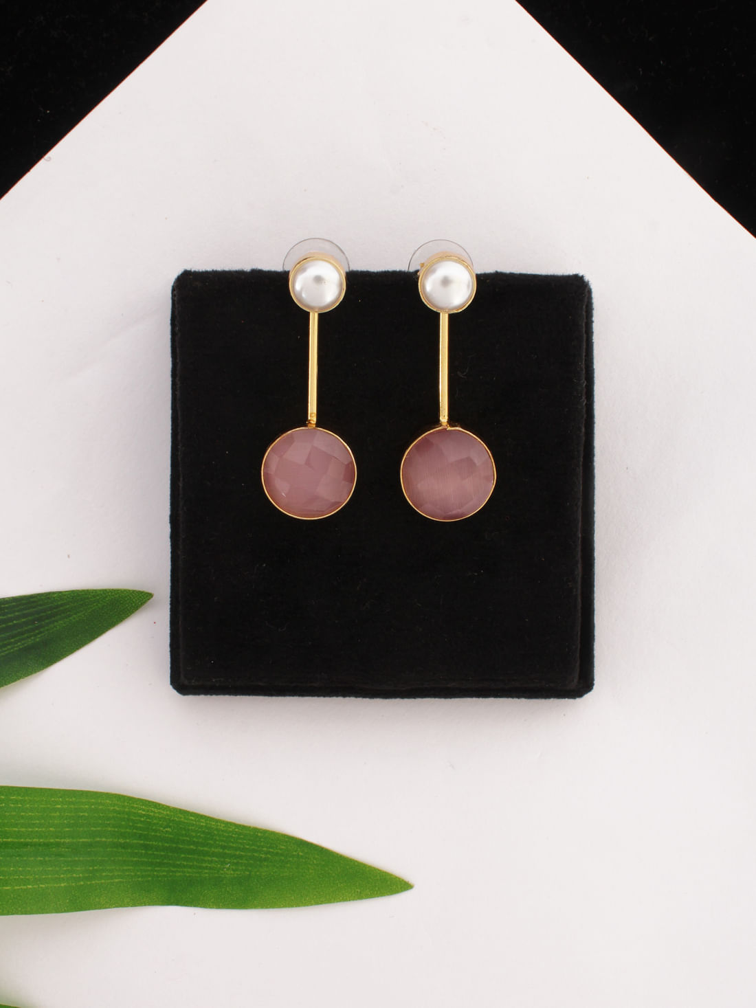 Pink Color Monalisa Earring
