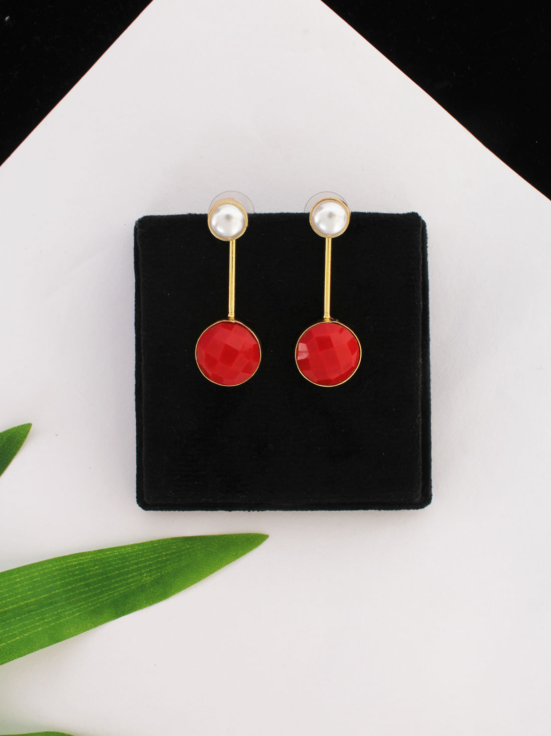 Red Color Monalisa Earring