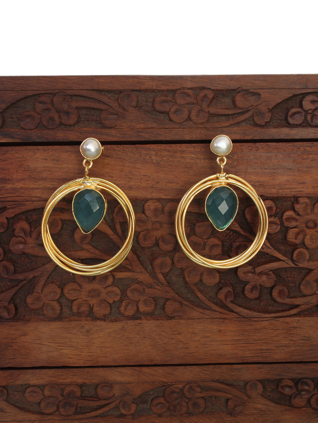 Blue Color Monalisa Earring