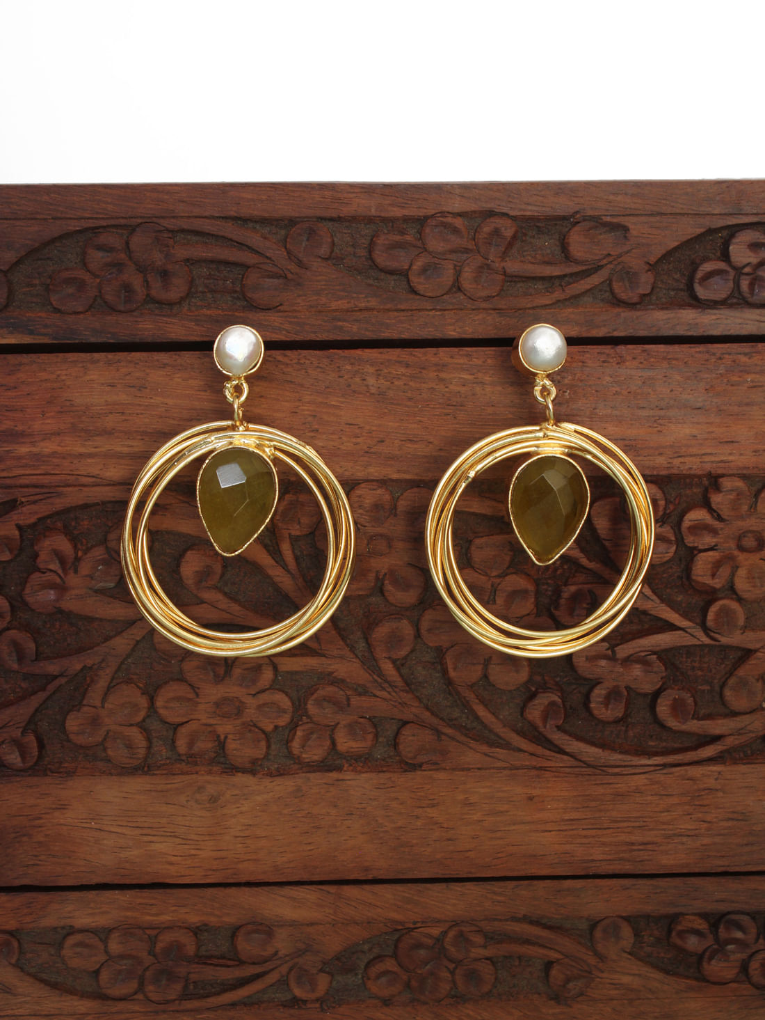 Yellow Color Monalisa Earring