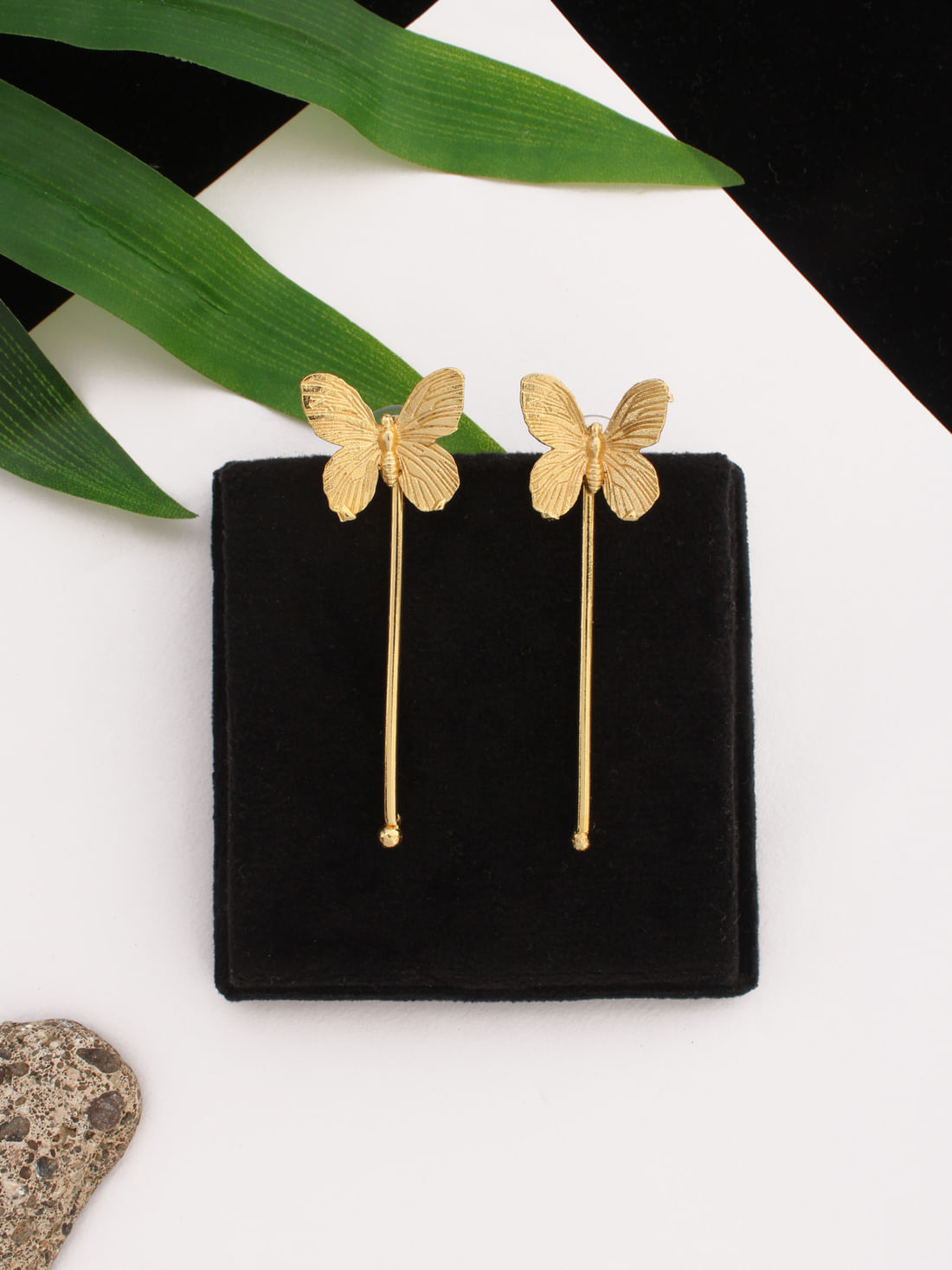 Golden Color Butterfly Brass Earring
