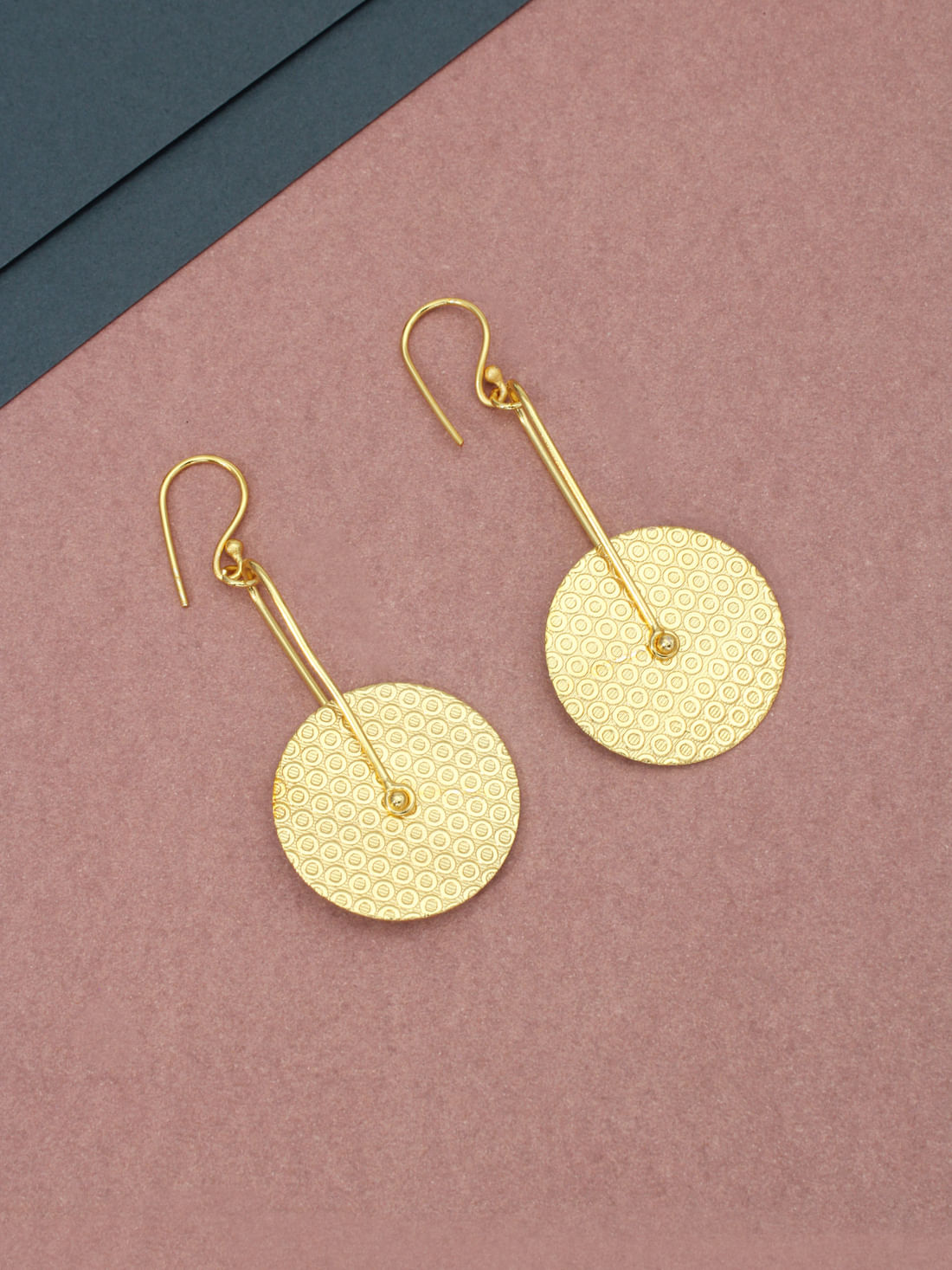 Gold Color Brass Earrings