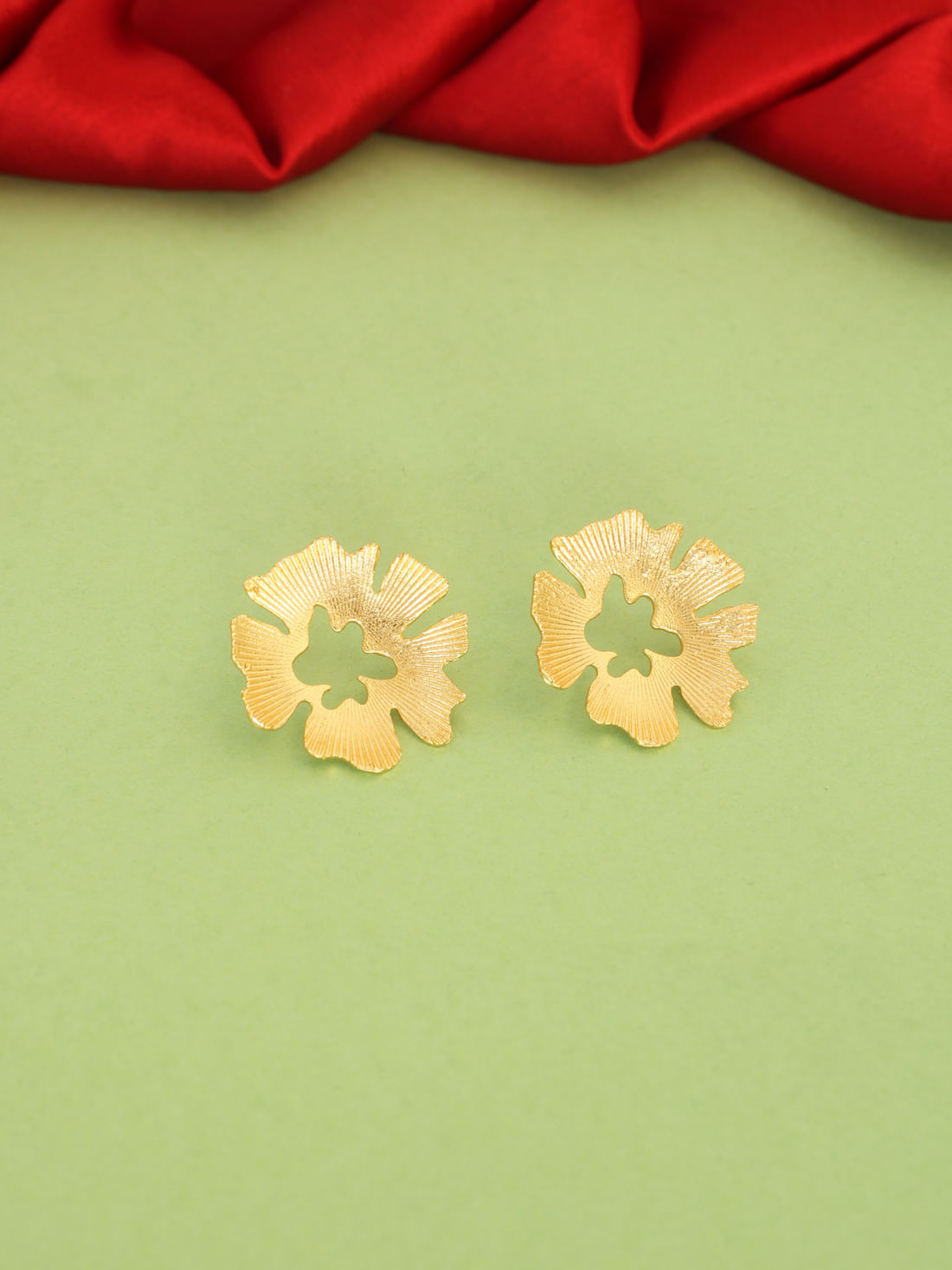 Gold Color Brass Earrings