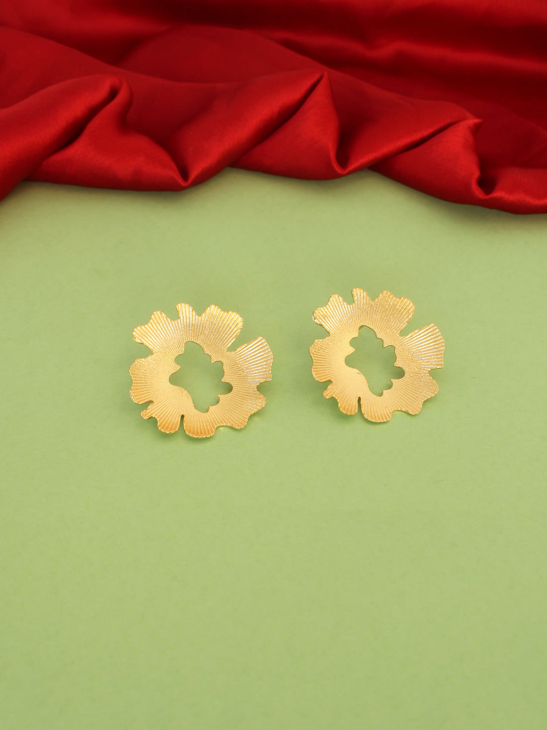 Gold Color Brass Earrings