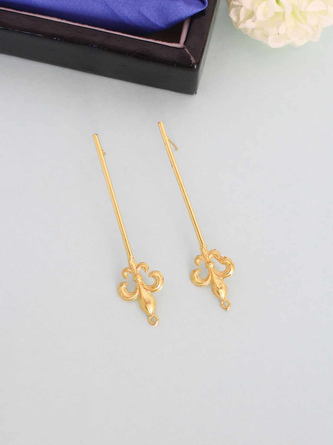 Gold Color Brass Earrings