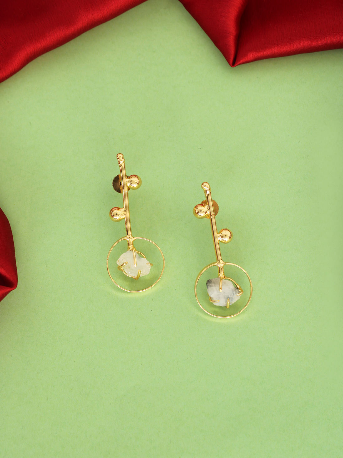 Golden Color Brass Earrings