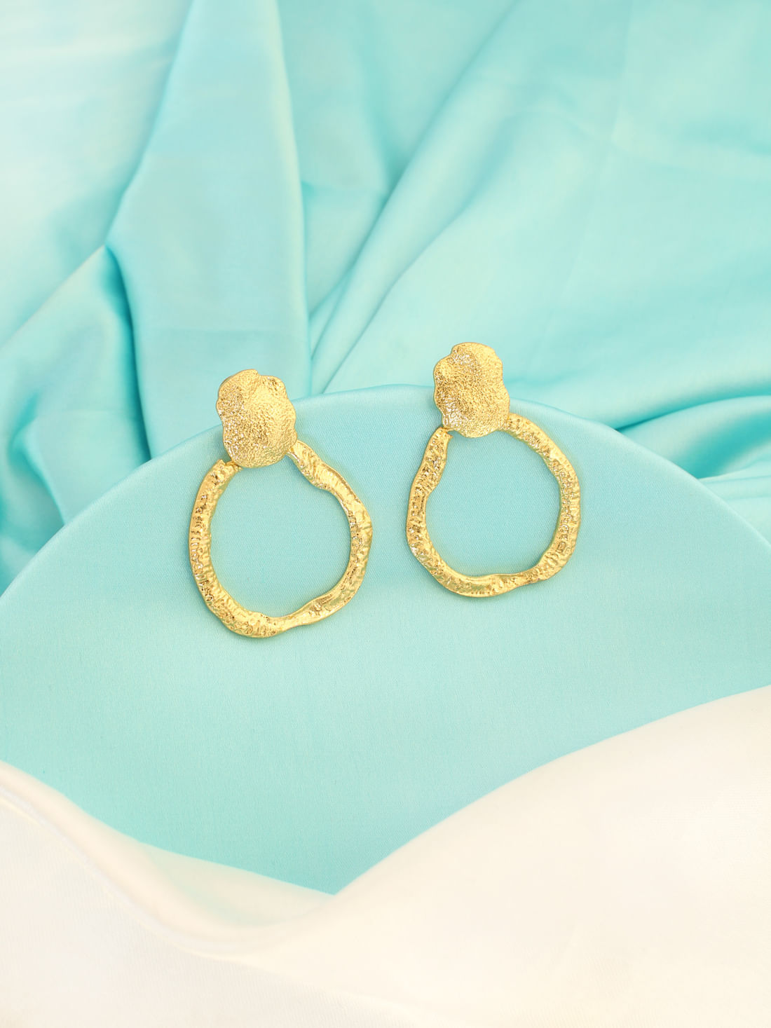 Golden Color Brass Earrings