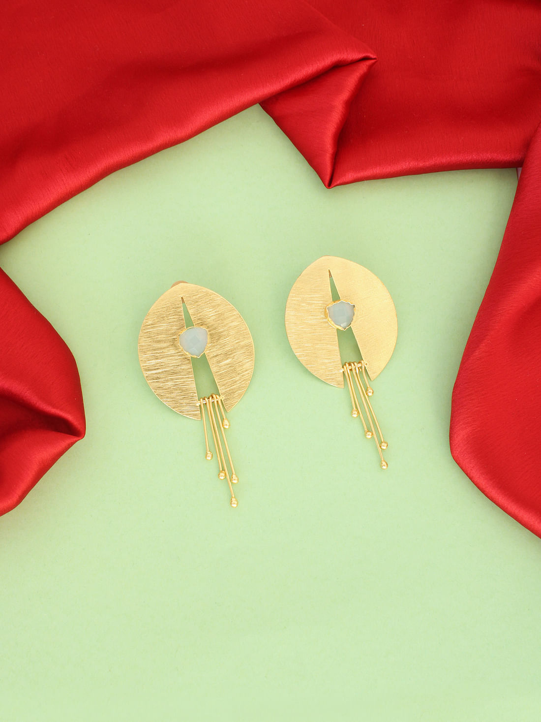 Golden Color Brass Earrings