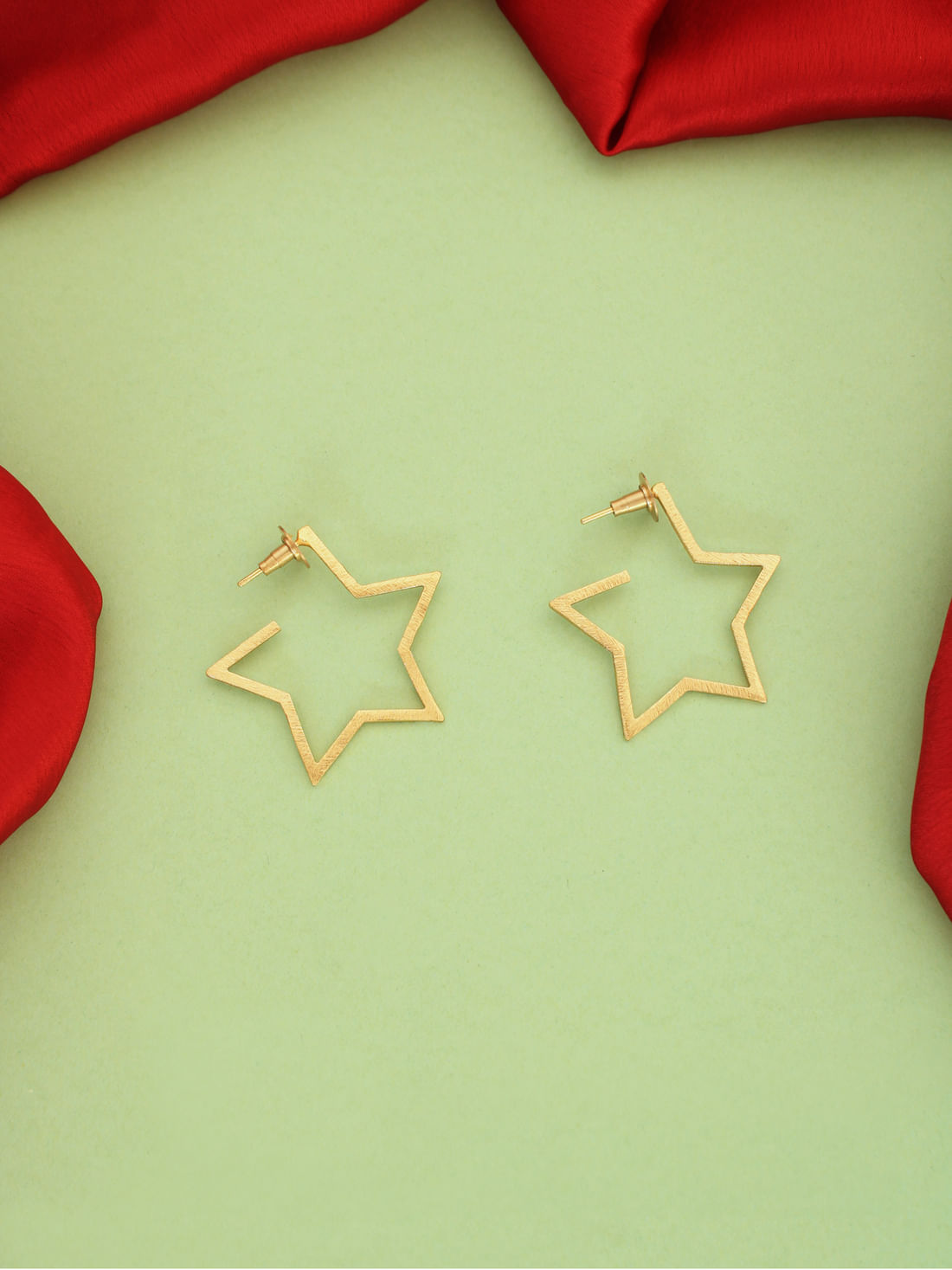 Golden Color Brass Earrings