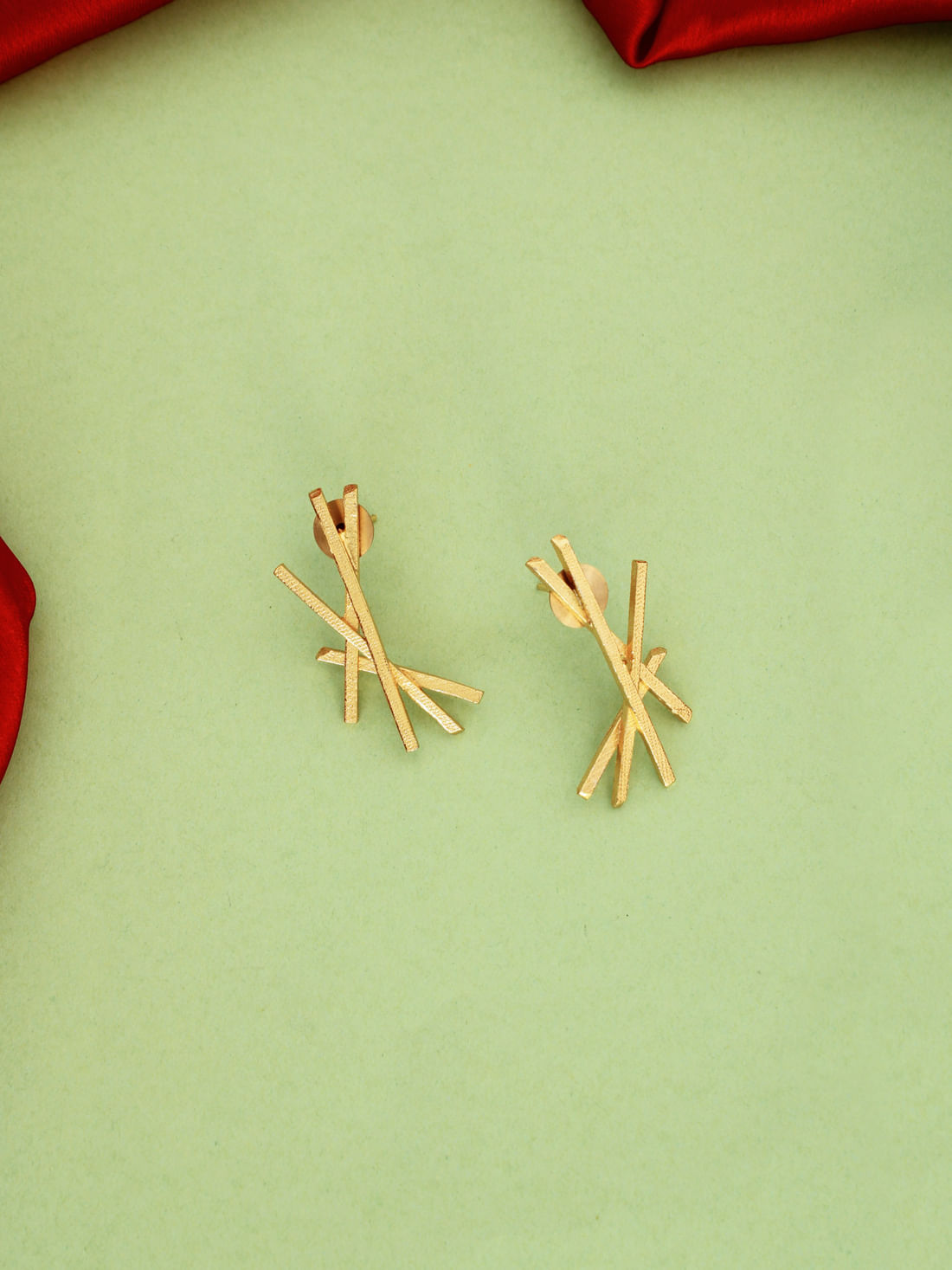 Golden Color Brass Earrings