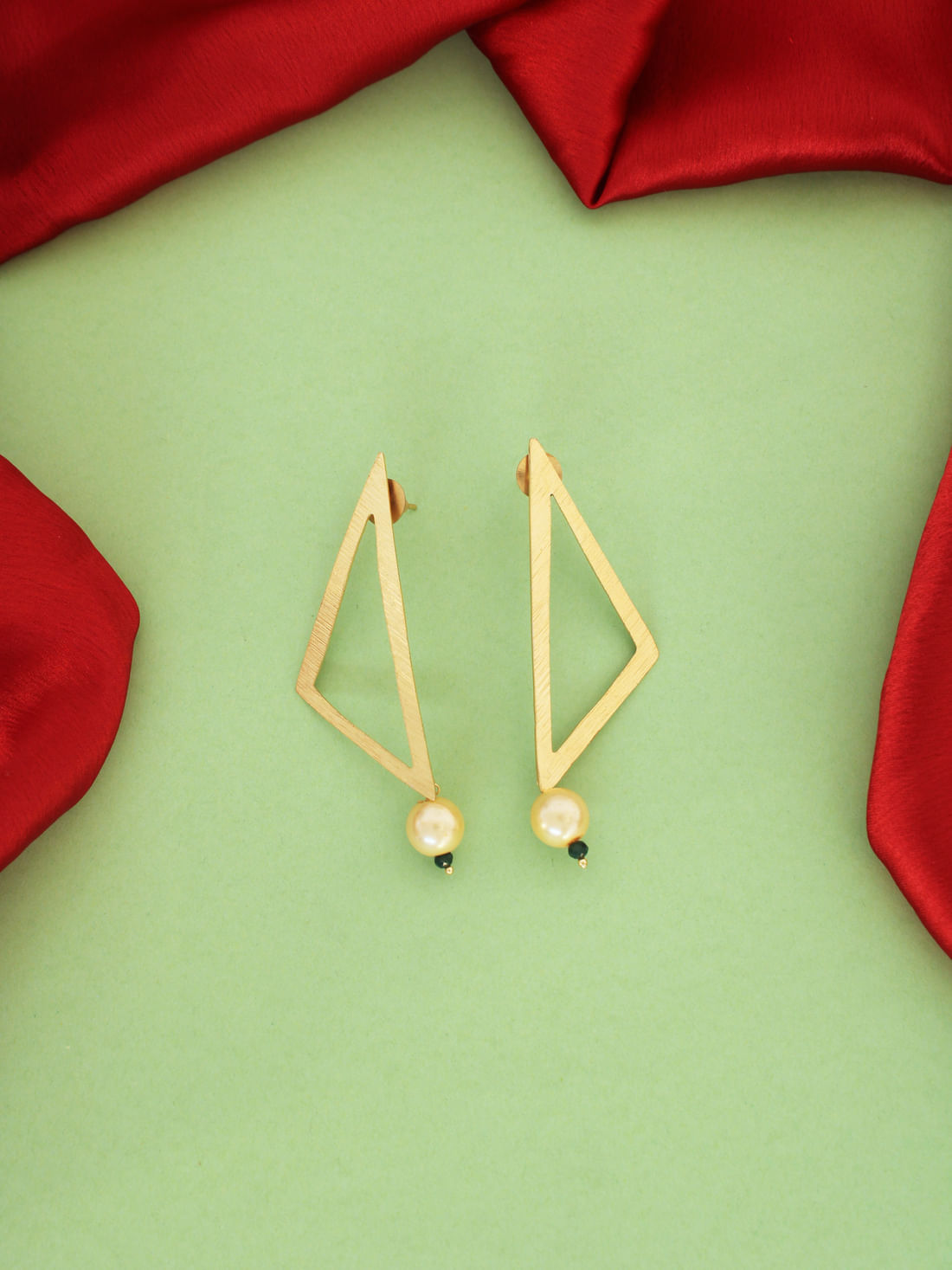 Golden Color Brass Earrings