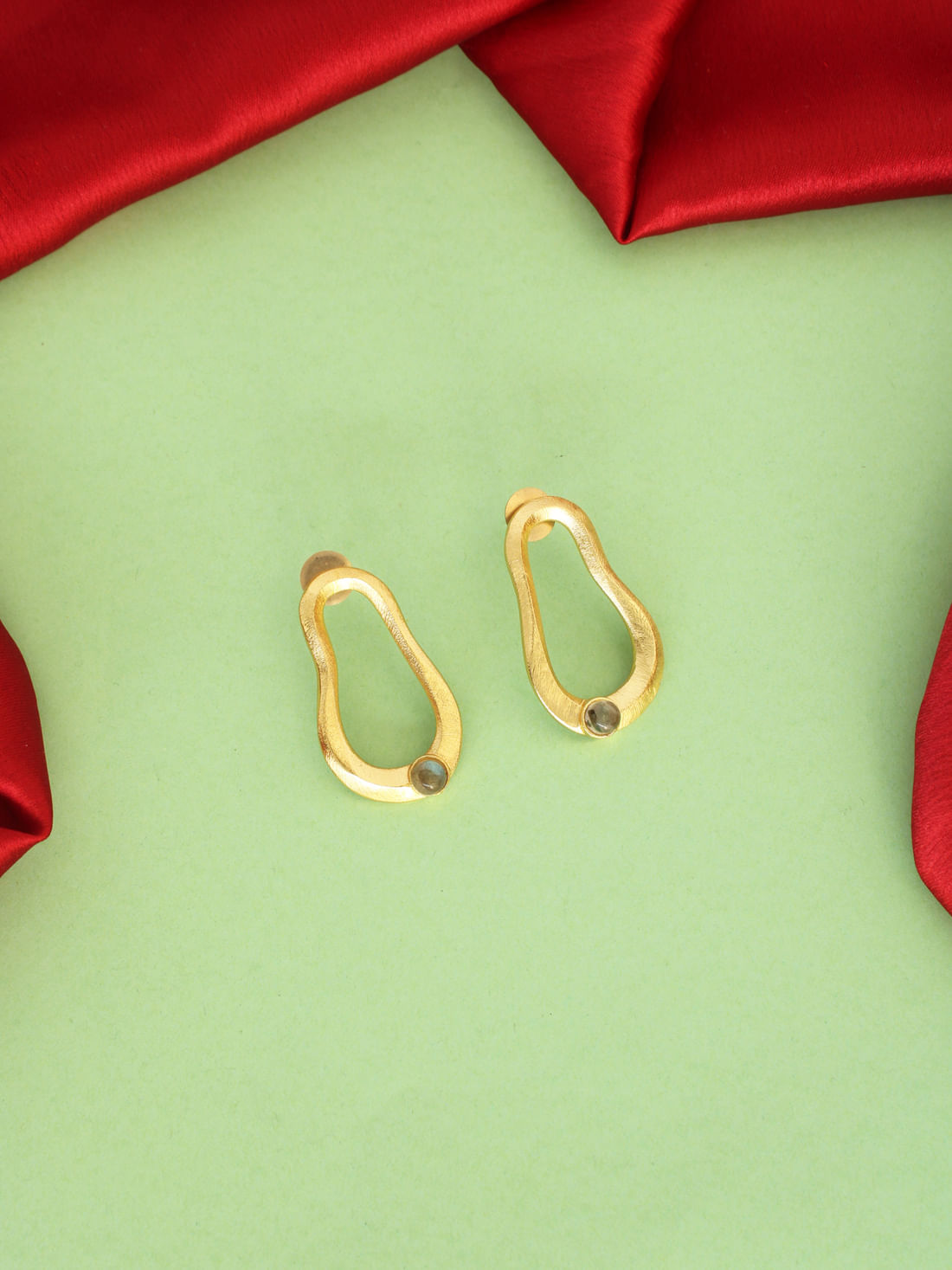 Golden Color Brass Earrings