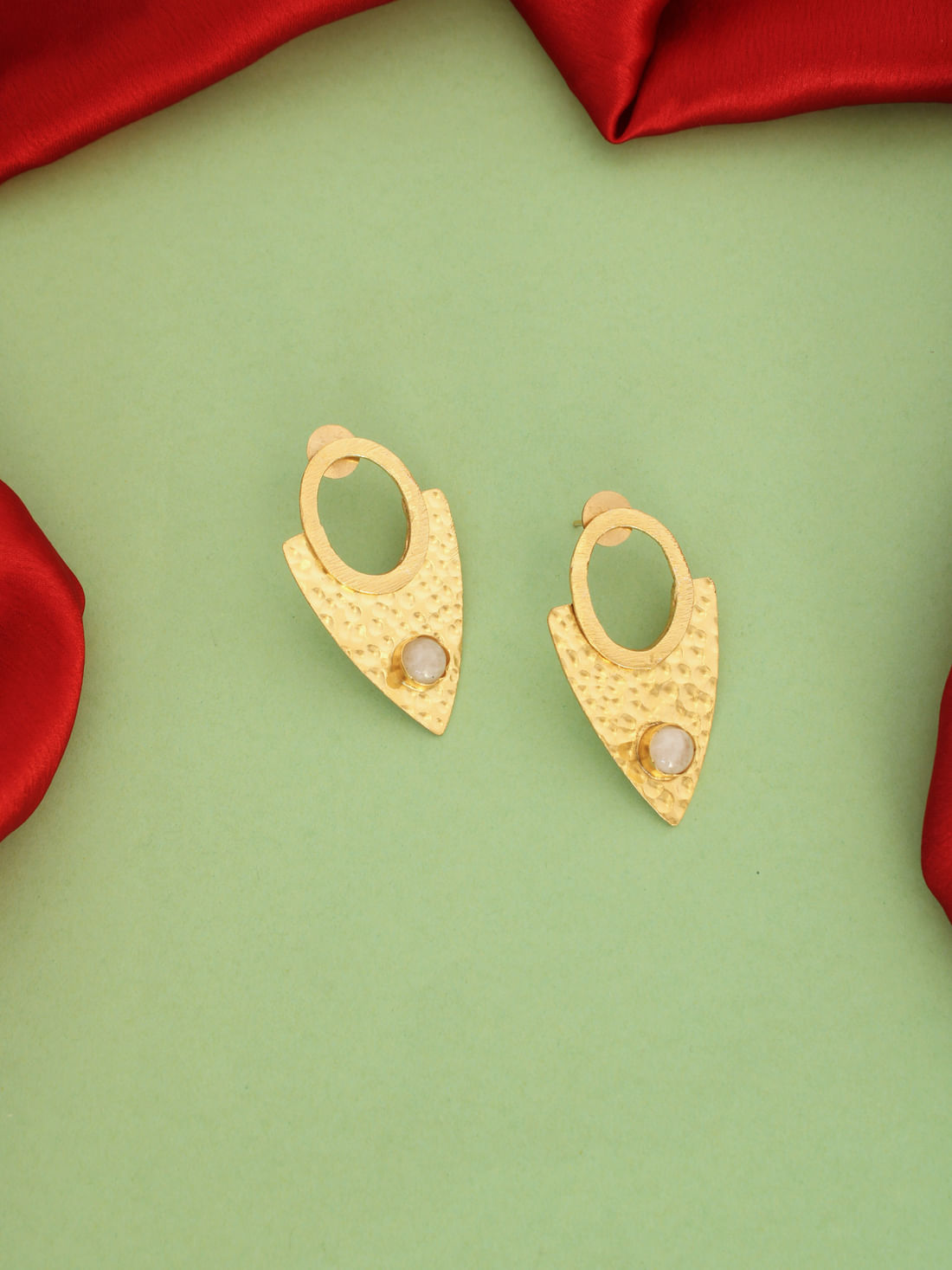 Golden Color Brass Earrings