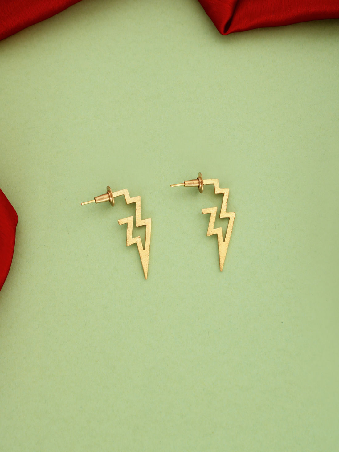 Golden Color Brass Earrings