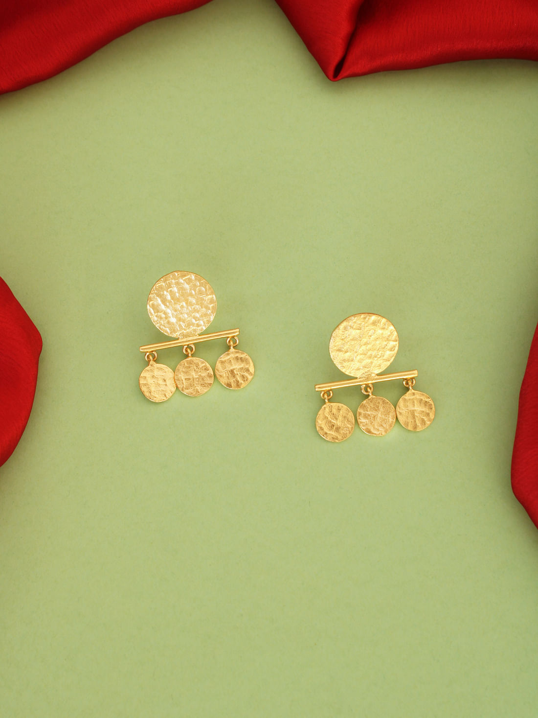Golden Color Brass Earrings