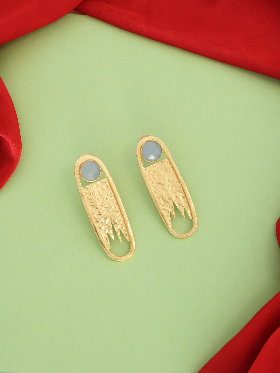 Golden Color Brass Earrings