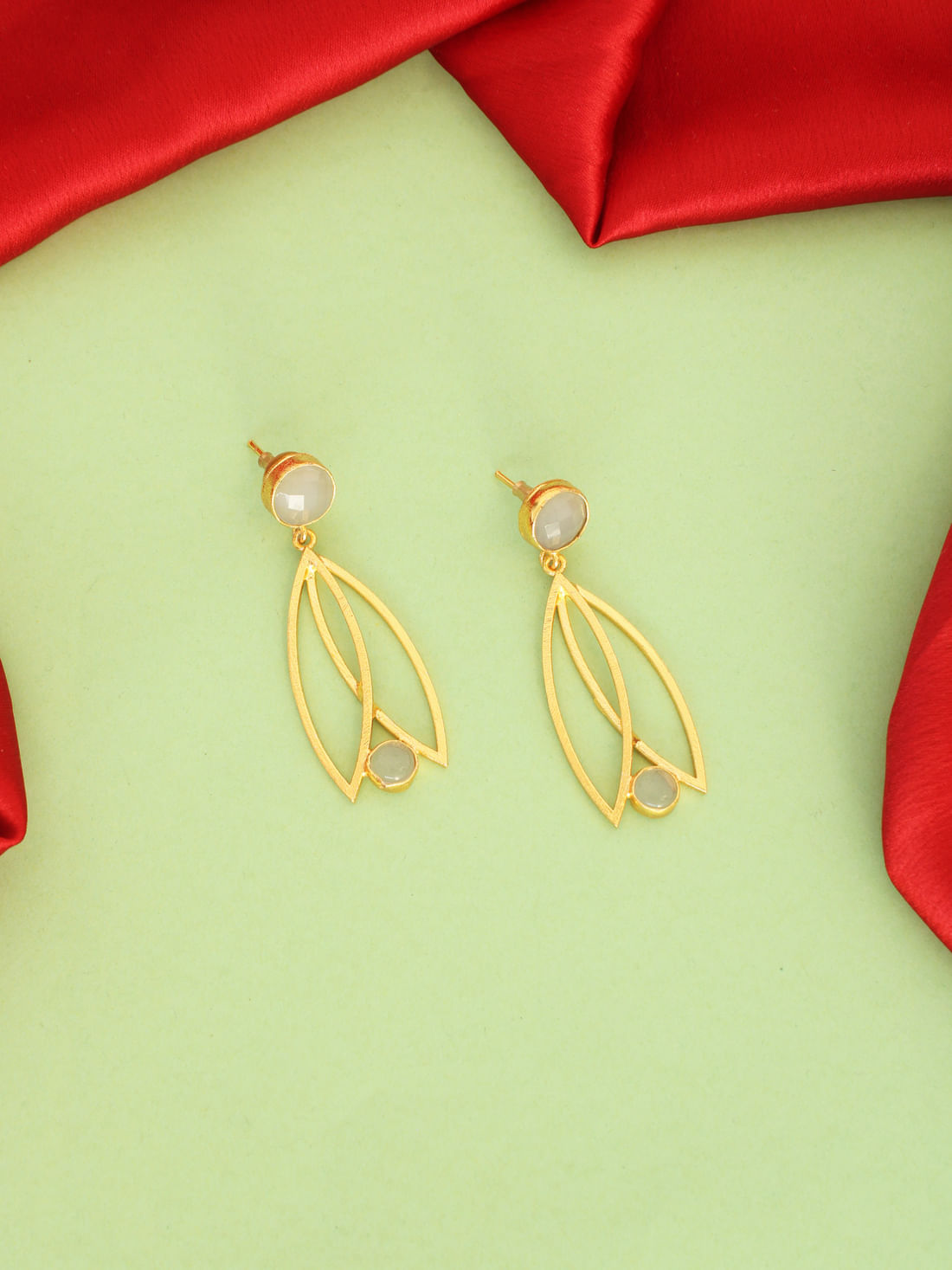 Golden Color Brass Earrings