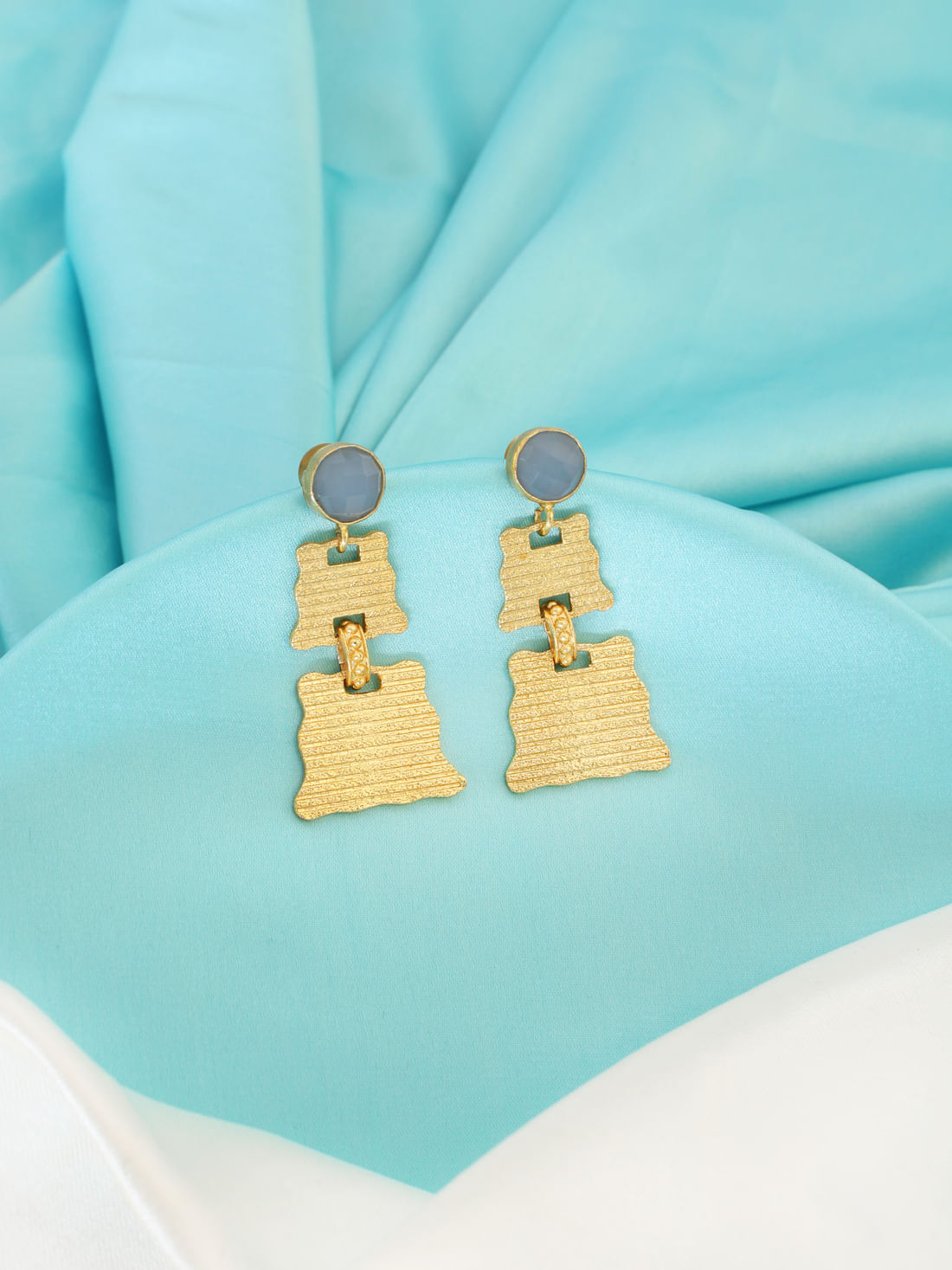 Golden Color Brass Earrings