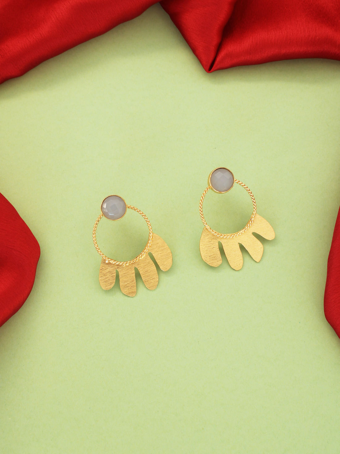 Golden Color Brass Earrings