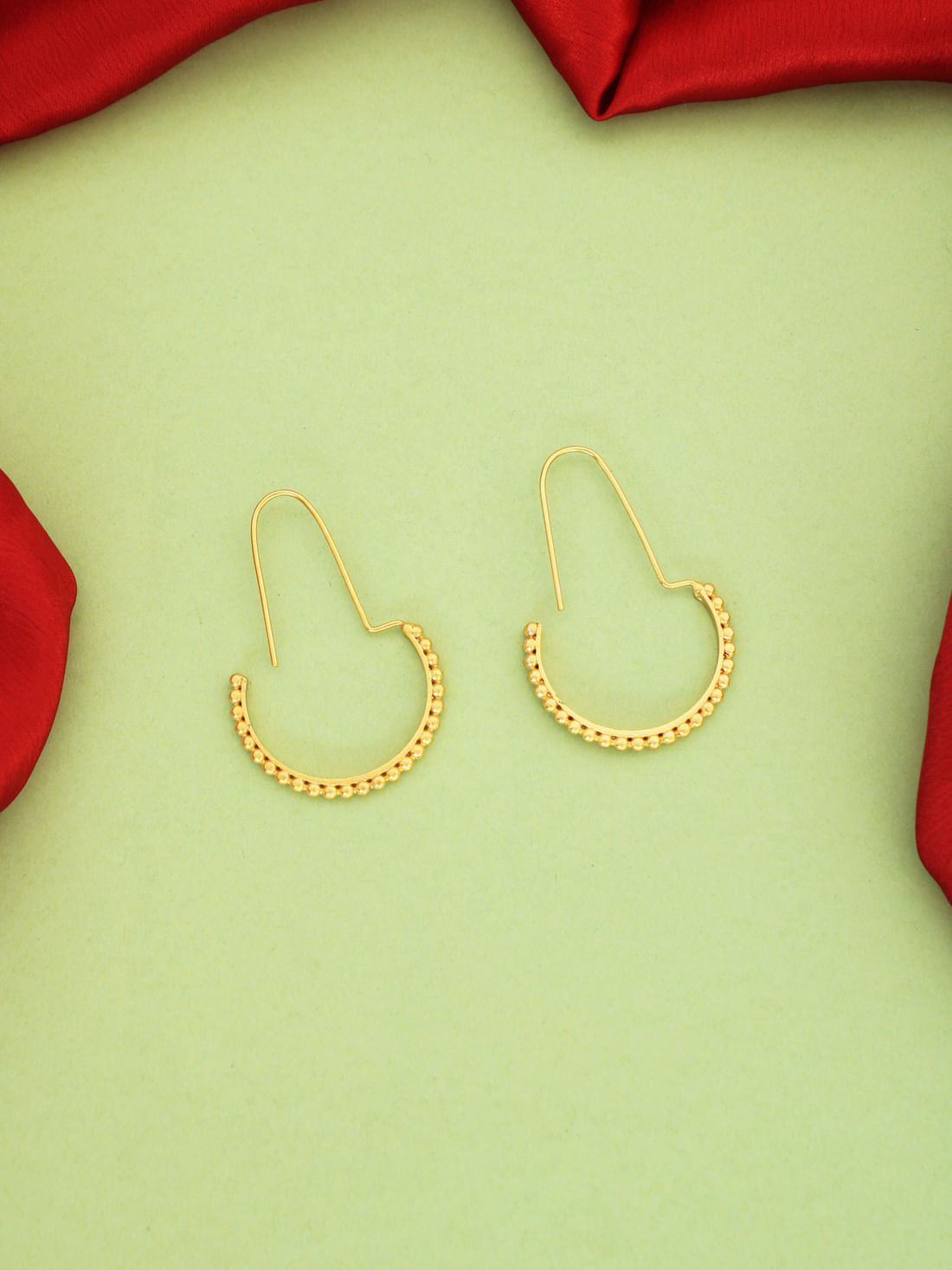 Golden Color Brass Earrings