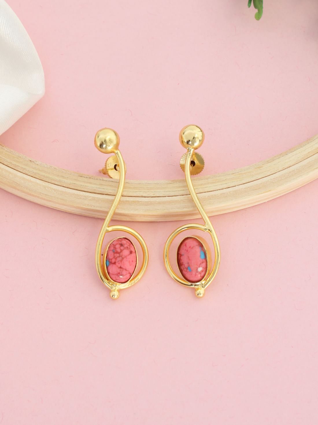 Multicolor Stone Stick Earrings